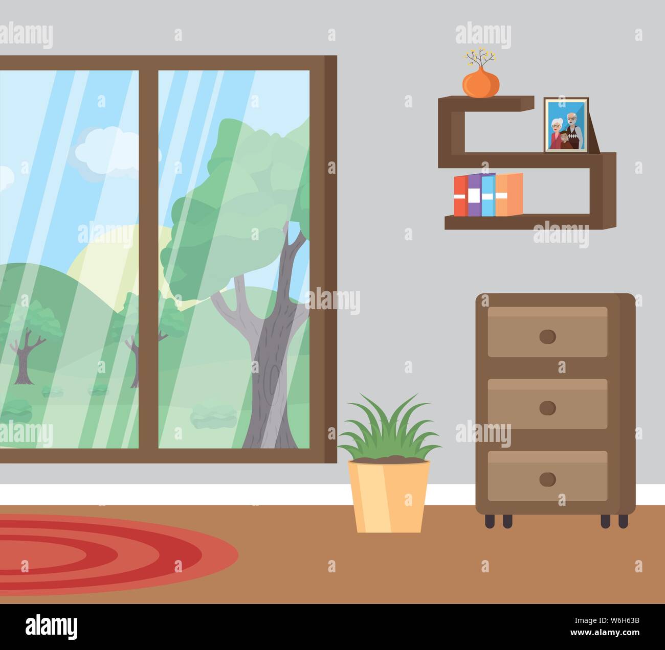 living room flat image design Stock Vector Image & Art - Alamy