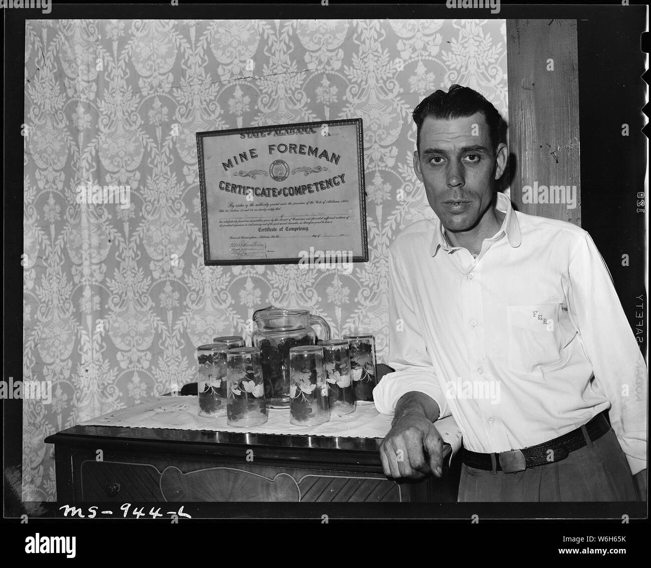 George Marquis, foreman, at this mine. He expects to change jobs soon. Adams, Rowe & Norman Inc., Adamsville, Jefferson County, Alabama. Stock Photo