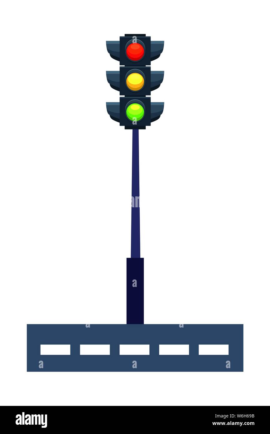 Traffic light on street isolated Stock Vector Image & Art - Alamy