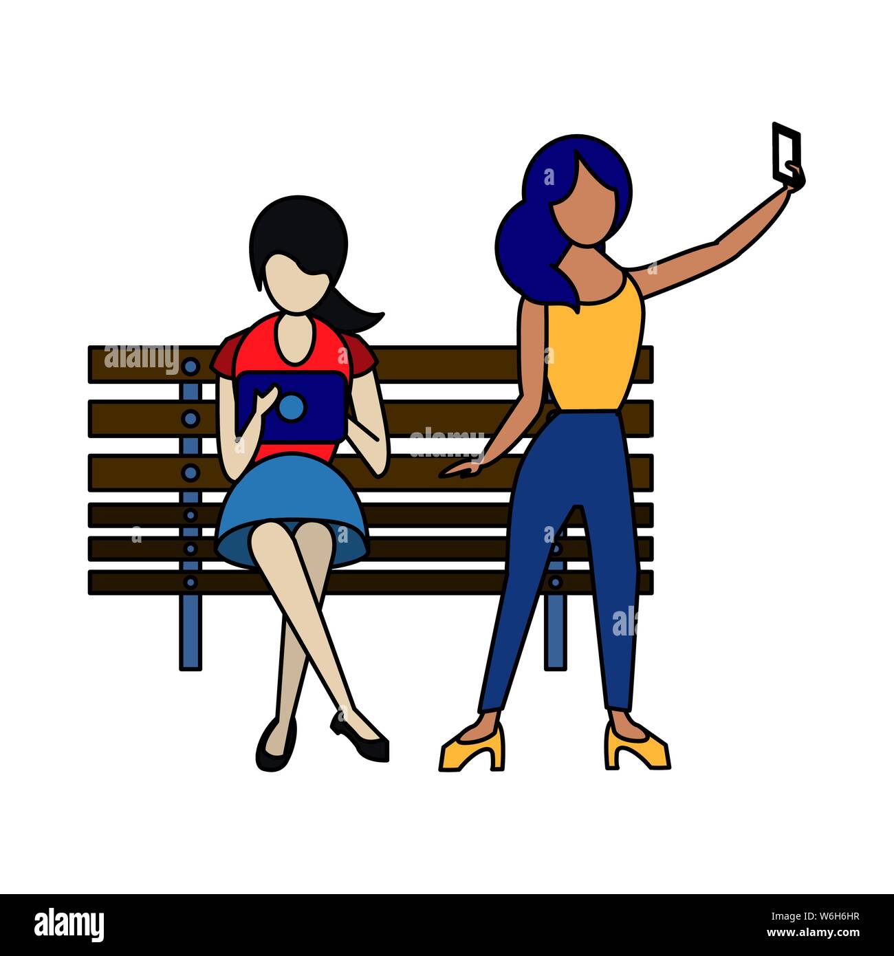 social media network chatting cartoon Stock Vector