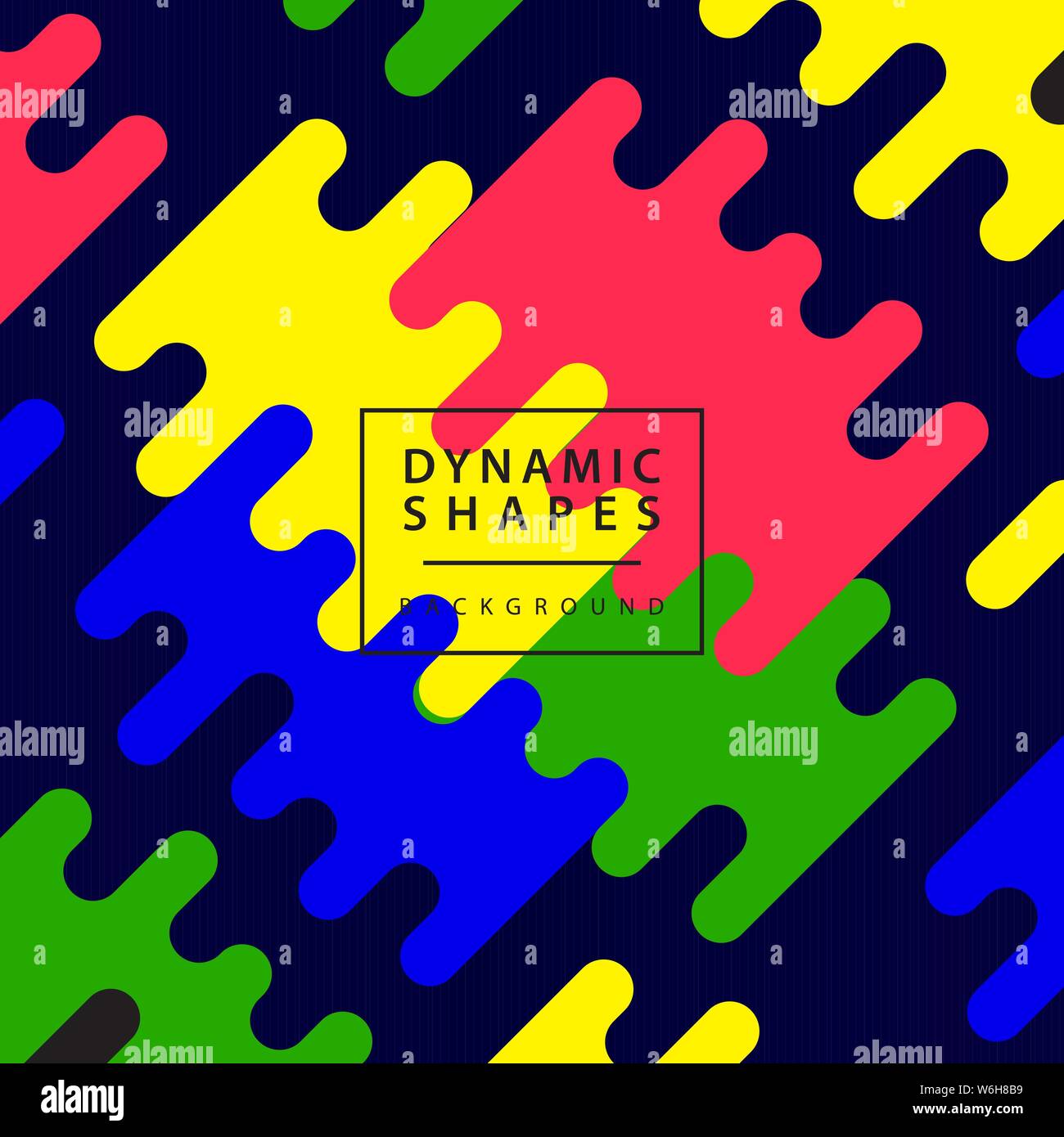 Modern Abstract dynamic shapes rounded lines background with Colorful