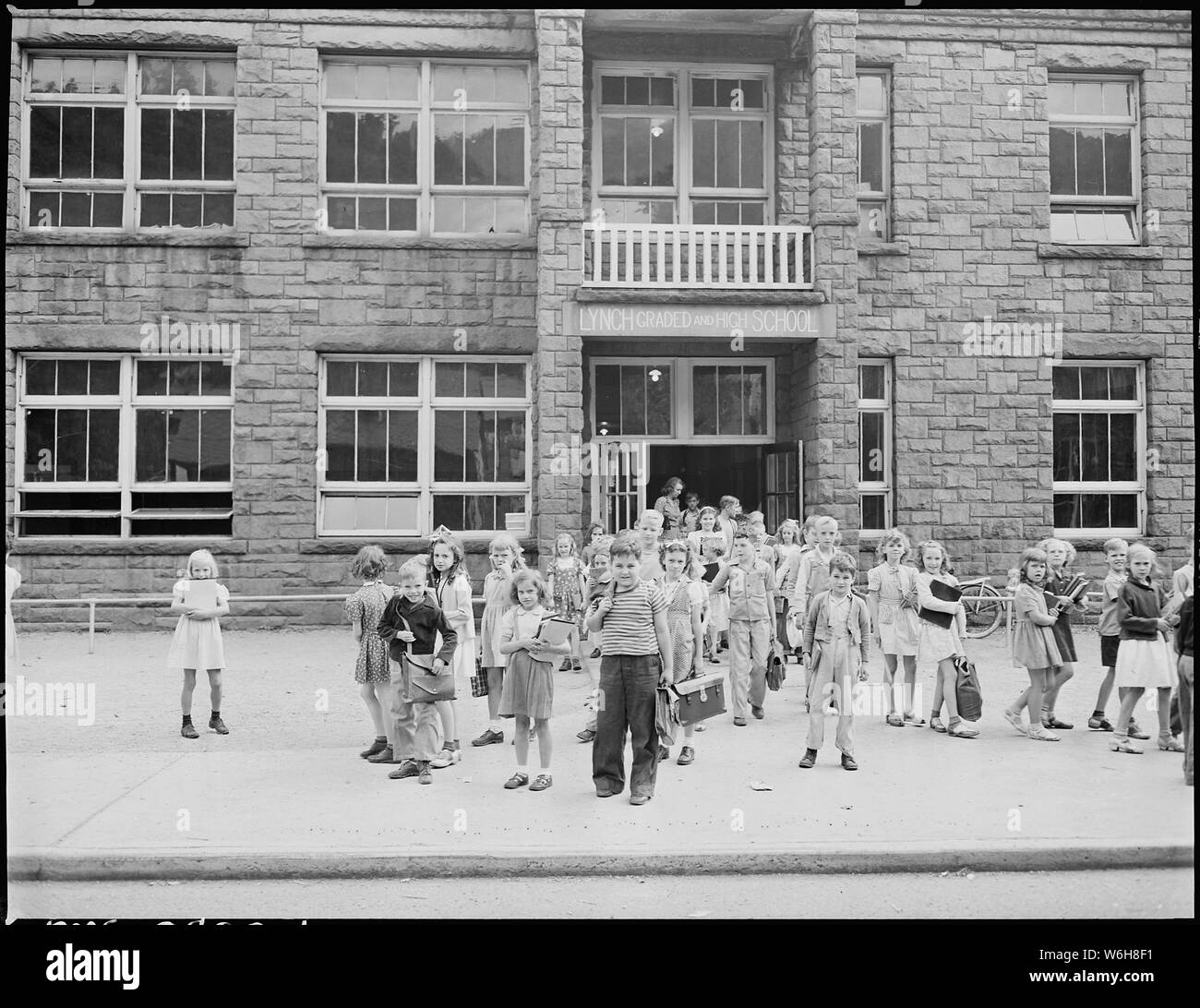 Grade school children of miners. U.S. Coal & Coke Company, U.S. #30 & 31 Mines, Lynch, Harlan County, Kentucky. Stock Photo