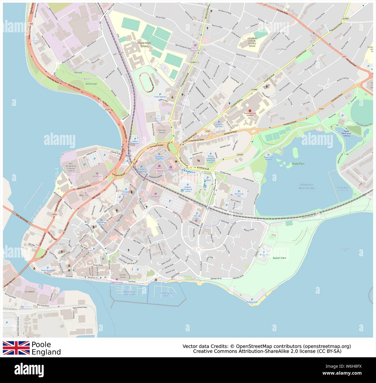 Poole Map High Resolution Stock Photography and Images Alamy