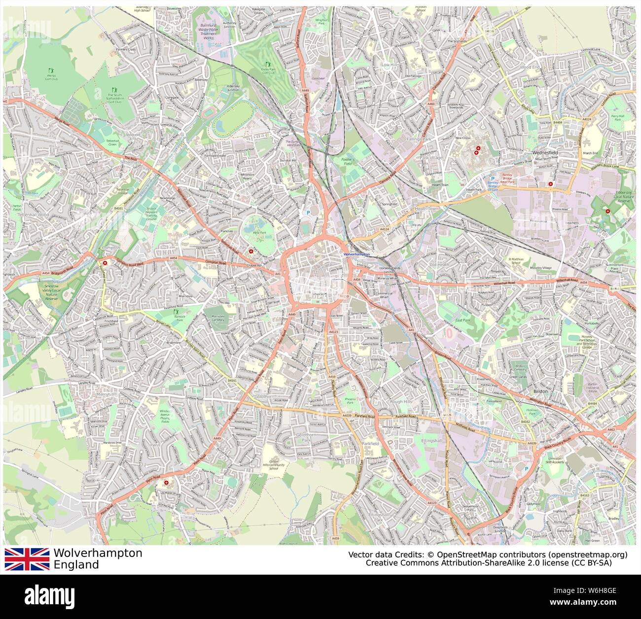 Map Of Wolverhampton High Resolution Stock Photography and Images Alamy