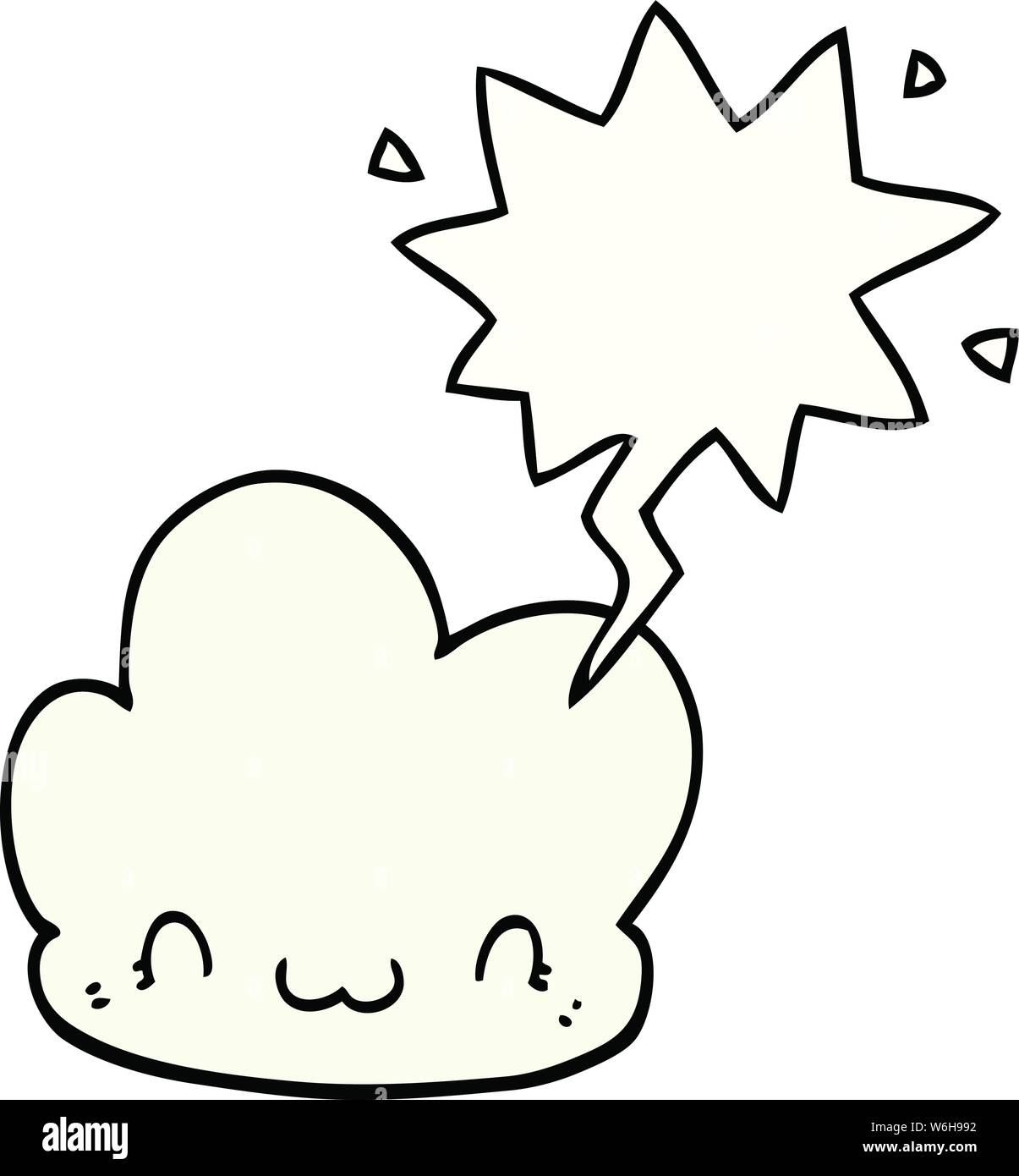 cartoon cloud with speech bubble Stock Vector Image & Art - Alamy
