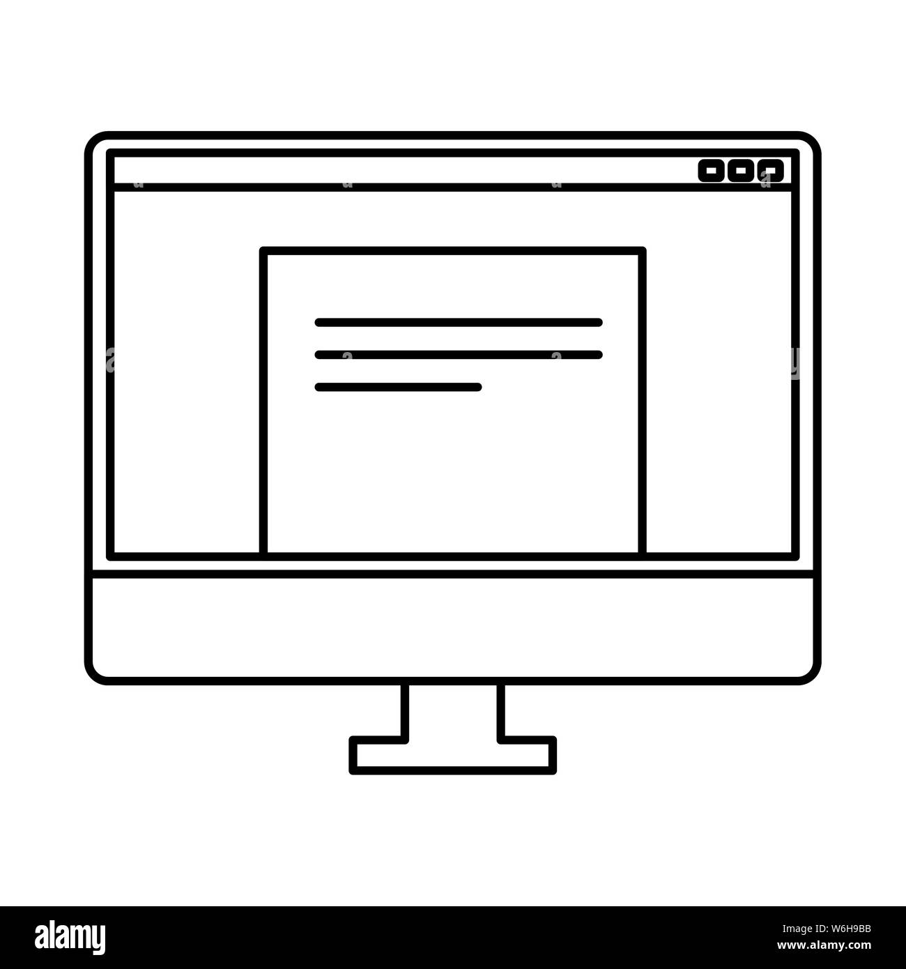 desktop computer electronic device icon Stock Vector Image & Art - Alamy
