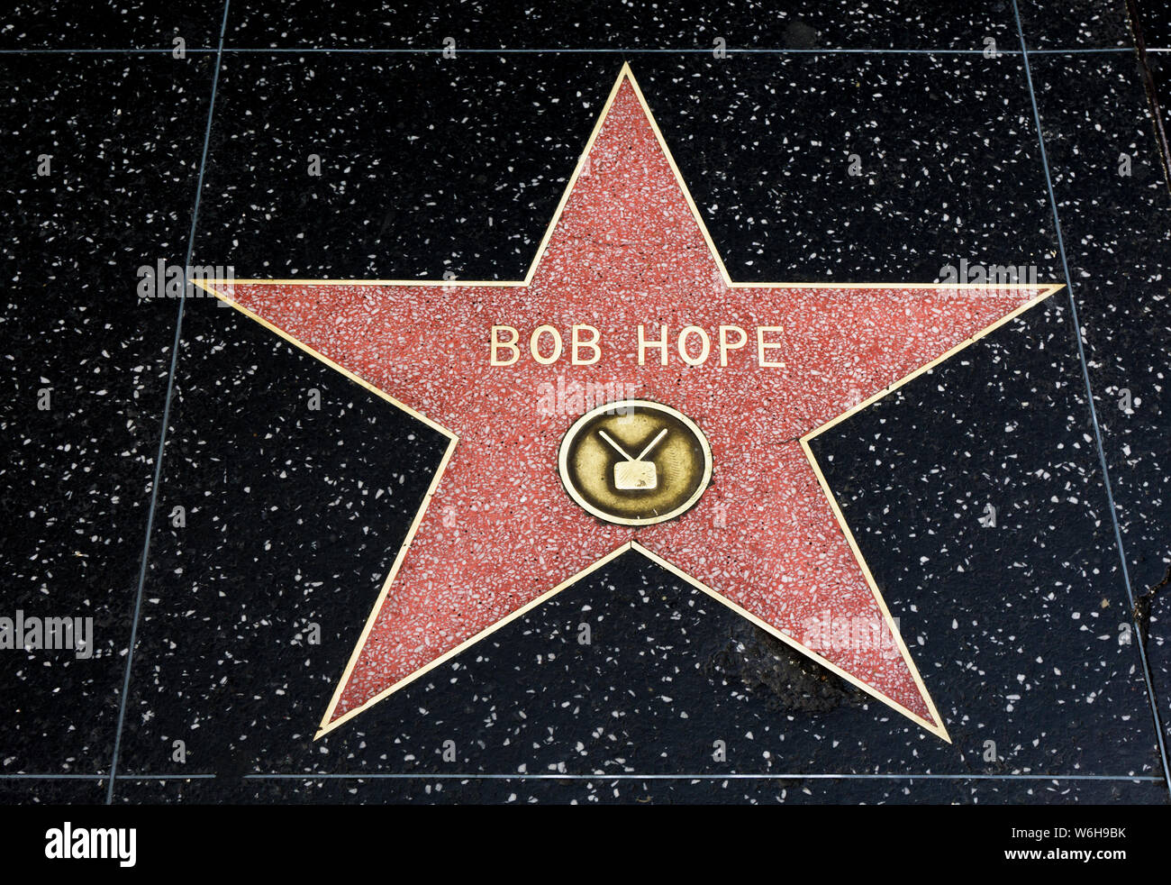 Celebrity Star on the Hollywood Walk of Fame Stock Photo