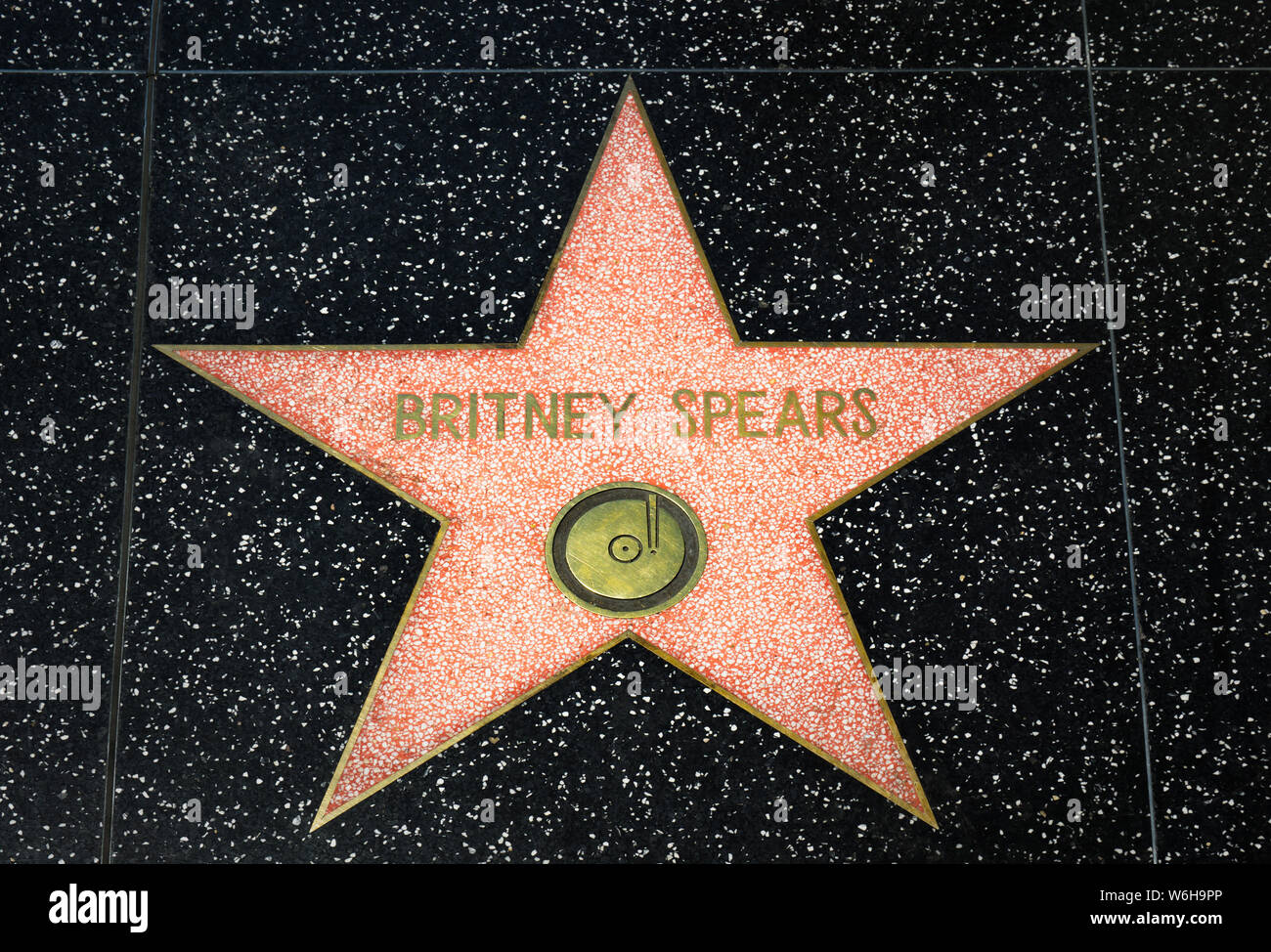 Celebrity Star on the Hollywood Walk of Fame Stock Photo - Alamy