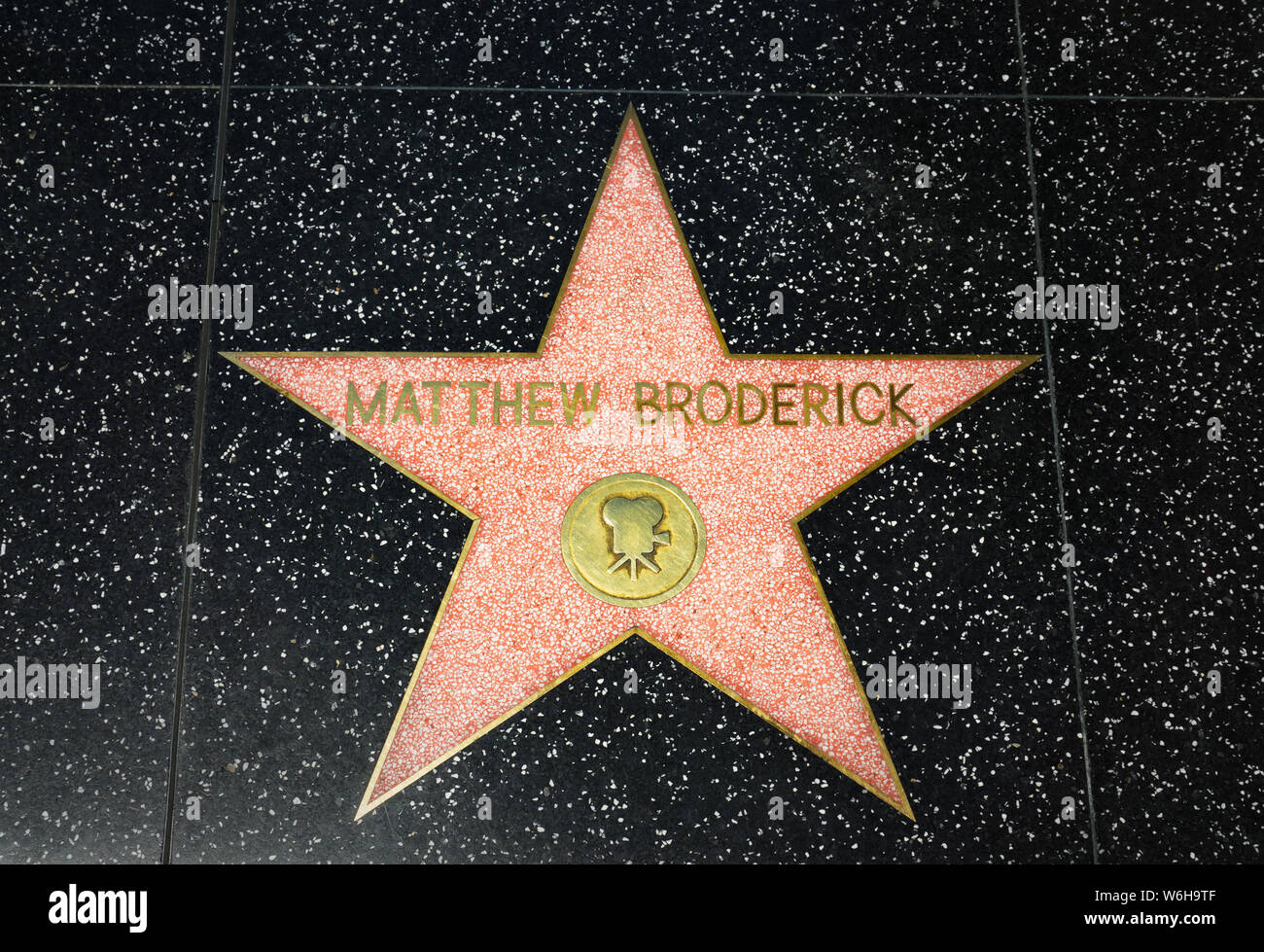 Celebrity Star on the Hollywood Walk of Fame Stock Photo