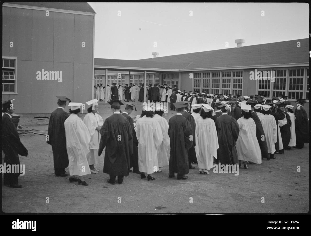 Granada Relocation Center, Amache, Colorado. High School commencement