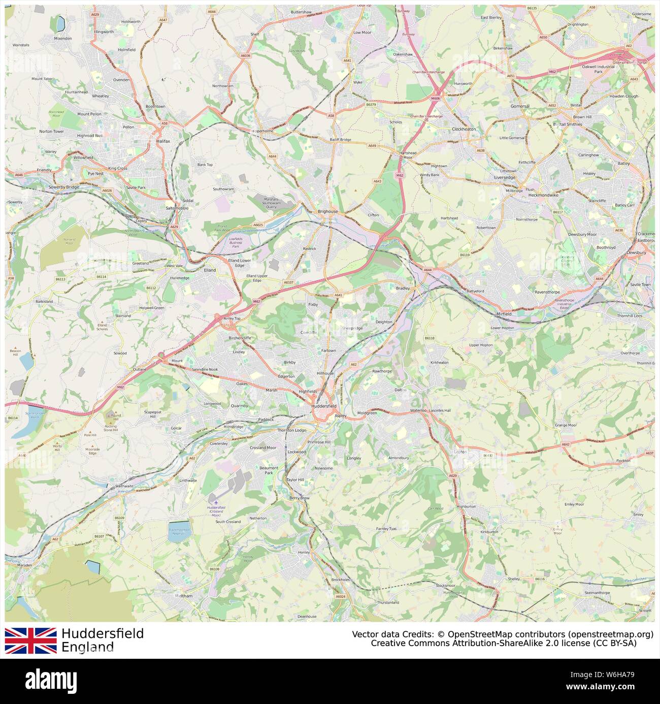 Old Maps Of Thornhill Dewsbury Map Of Huddersfield High Resolution Stock Photography And Images - Alamy