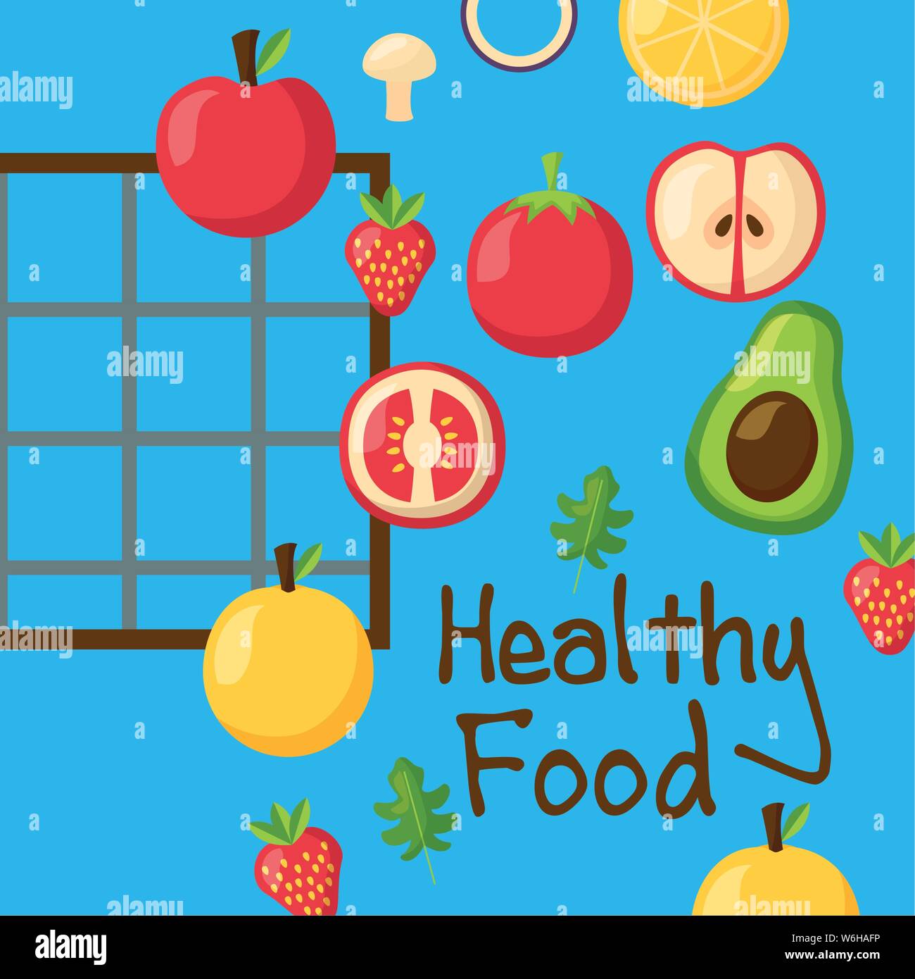 Healthy and organic food vector design Stock Vector Image & Art - Alamy