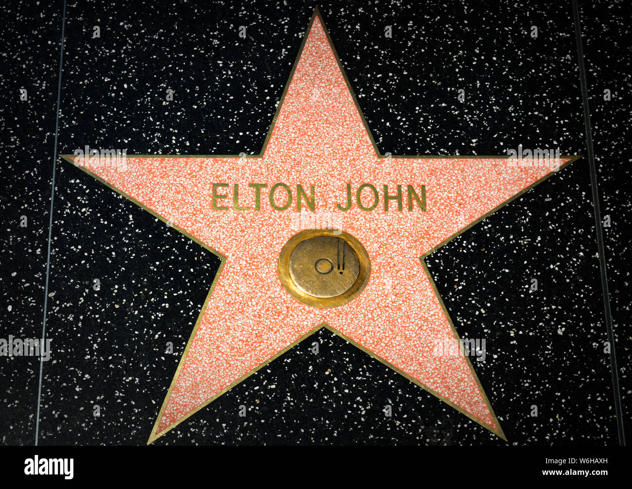 Celebrity Star on the Hollywood Walk of Fame Stock Photo