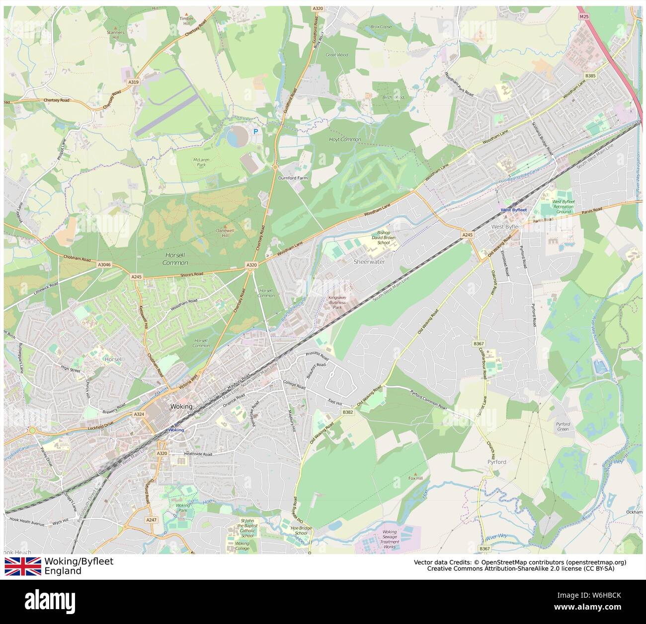 Map Of Woking High Resolution Stock Photography and Images - Alamy