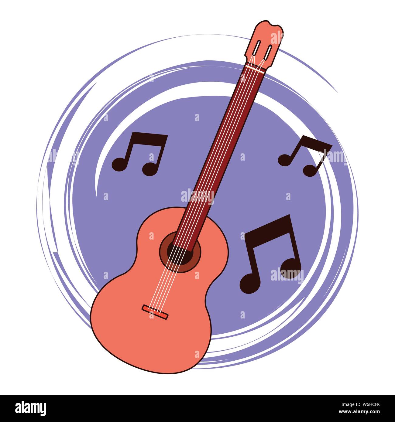 Acoustic guitar music instrument cartoon Stock Vector Image & Art - Alamy