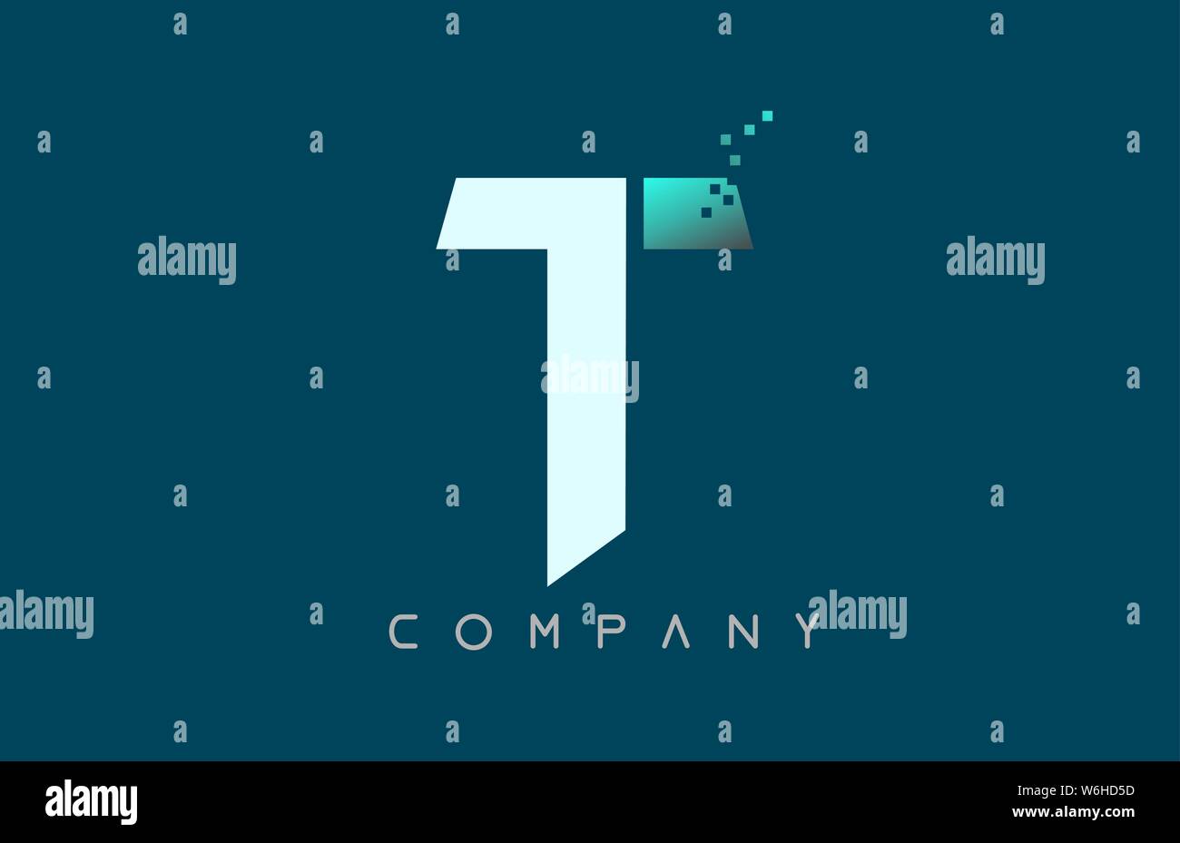 blue alphabet letter T logo design suitable for a company or business ...