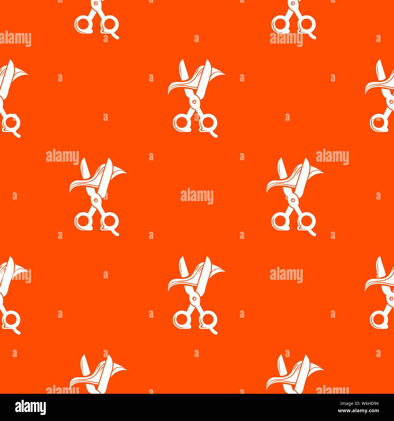 Haircut pattern vector orange Stock Vector