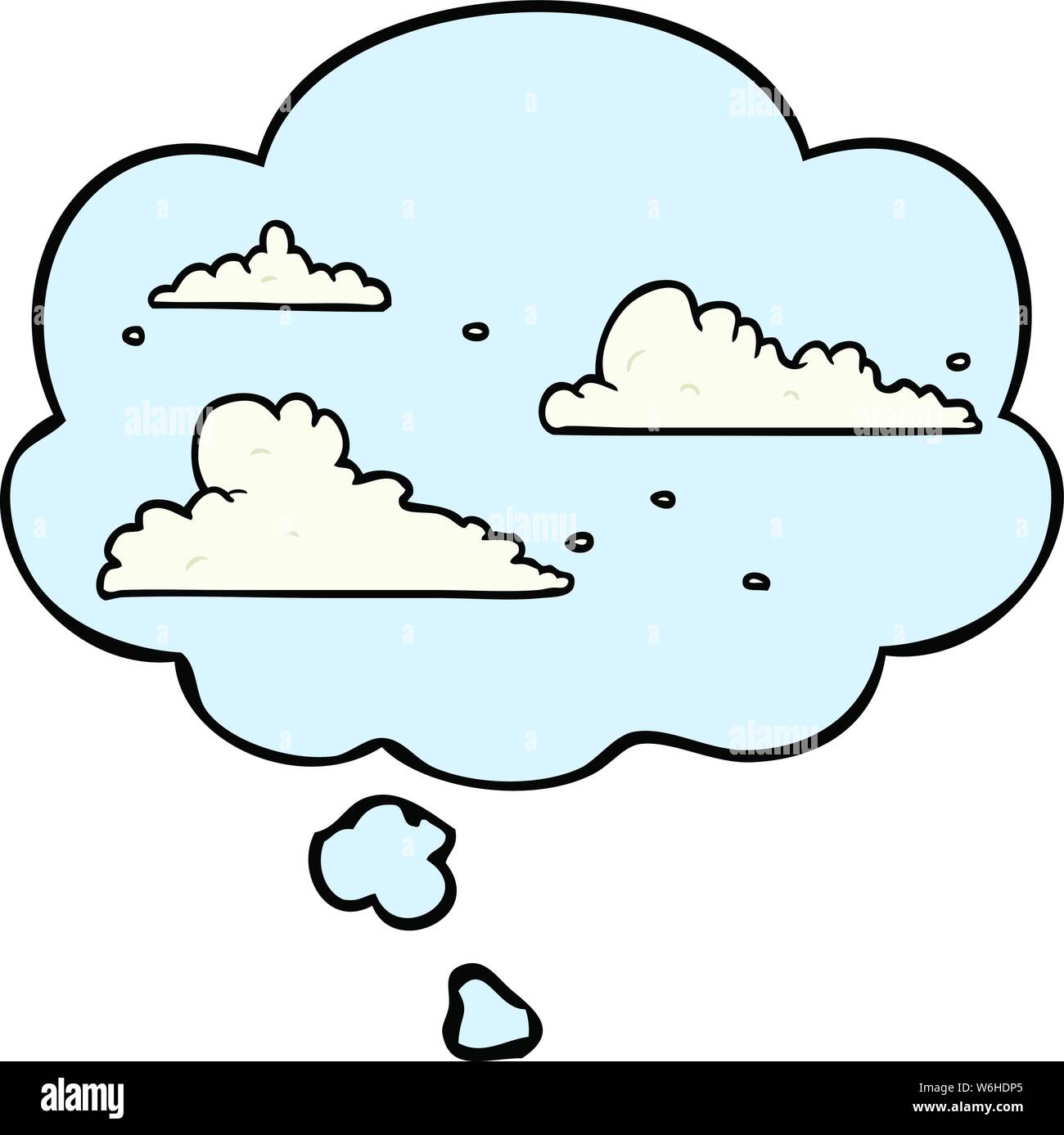 cartoon clouds with thought bubble Stock Vector Image & Art - Alamy