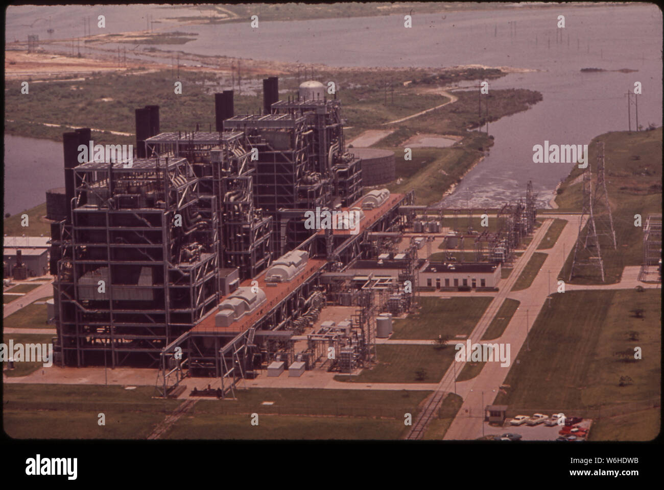 HOUSTON LIGHTING AND POWER COMPANY ON GALVESTON BAY Stock Photo Alamy