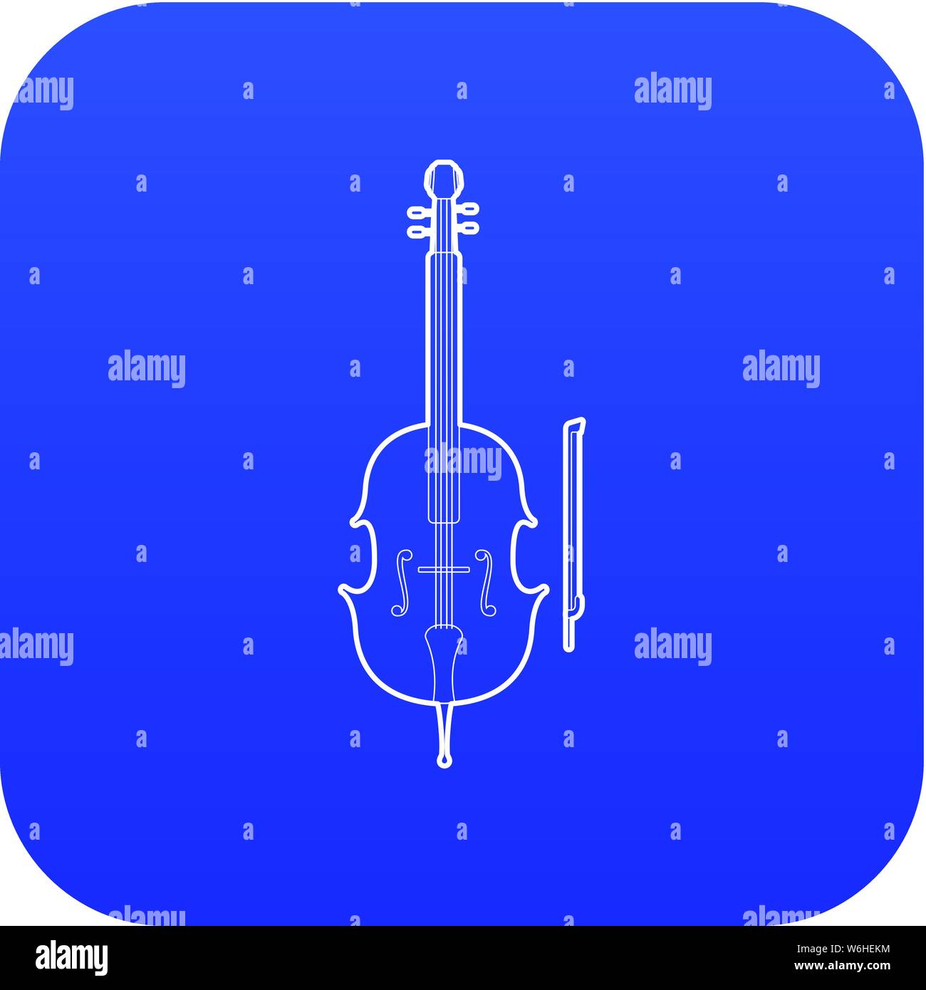 Violin icon blue vector Stock Vector