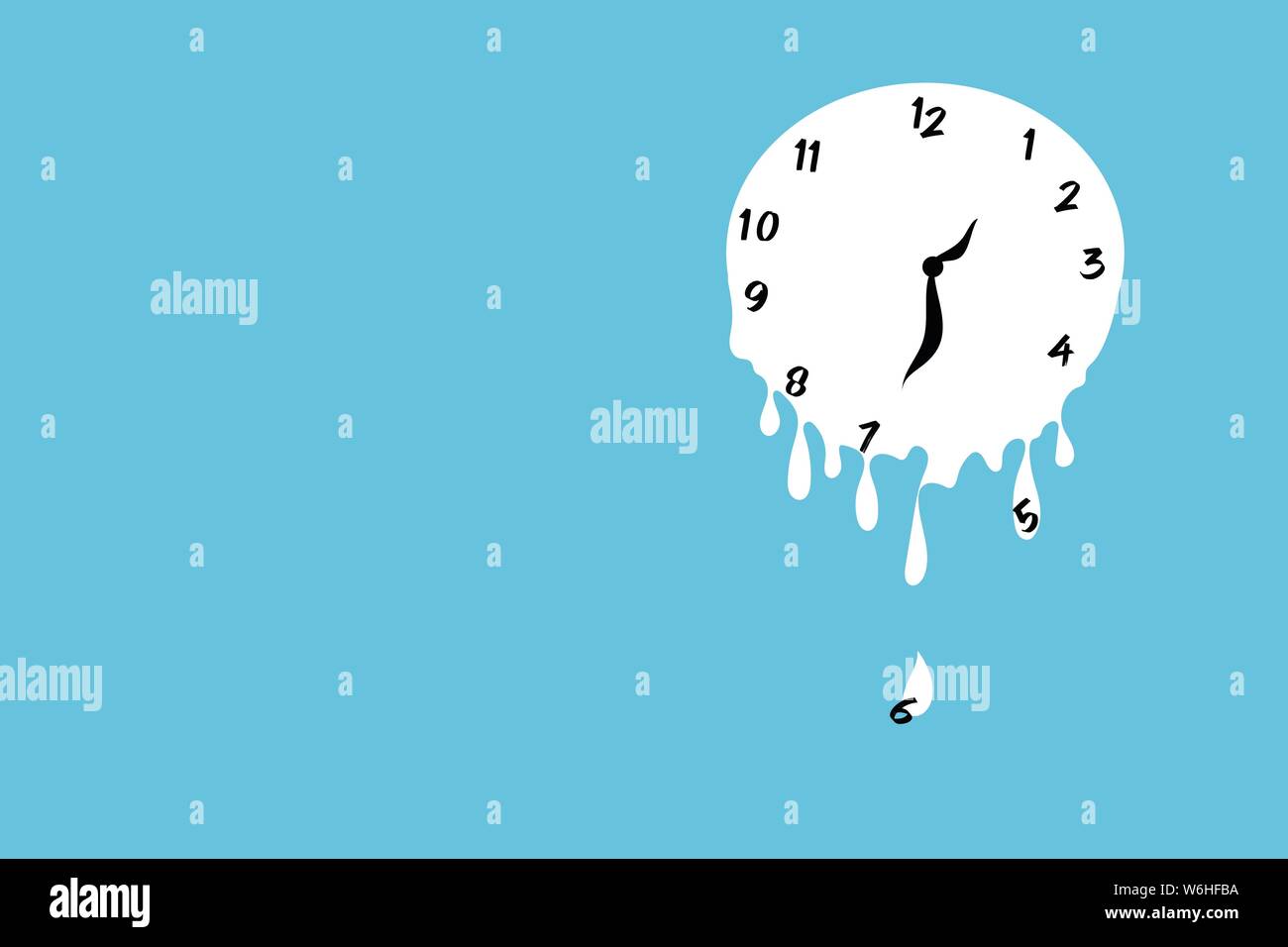 Melting clock Stock Vector Images Alamy