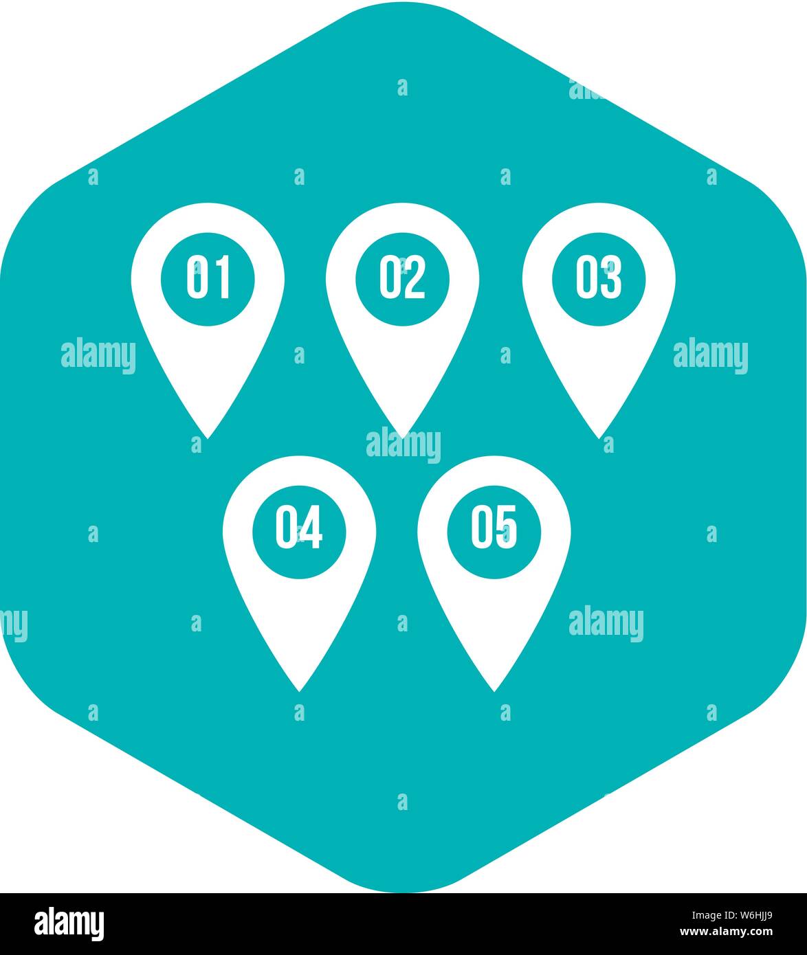 Pointer marks icon, simple style Stock Vector