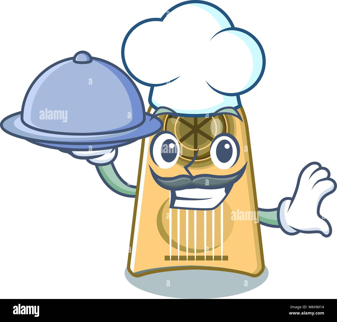 Chef with food egg slicer in the mascot shape Stock Vector Image & Art
