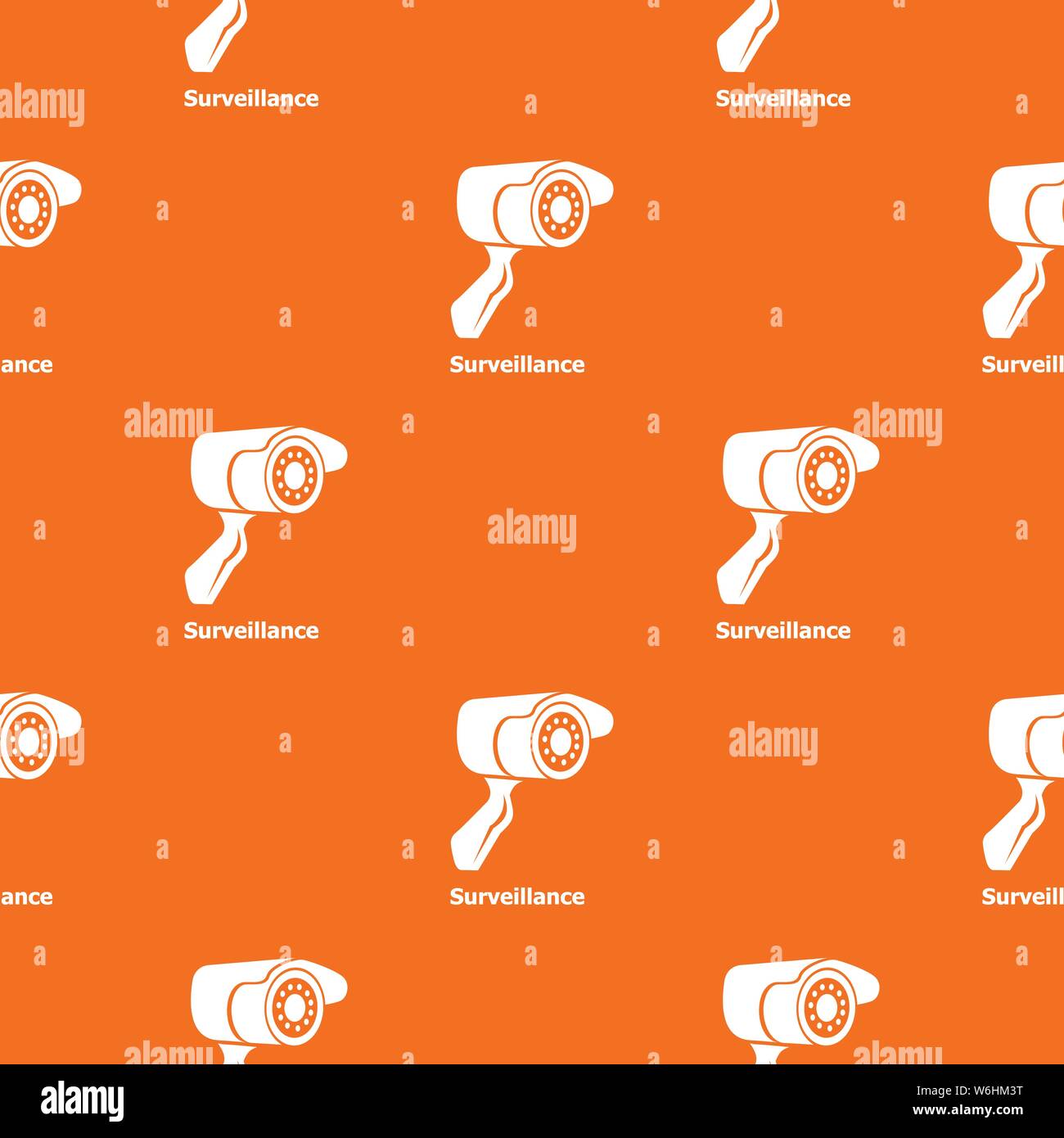 Surveillance pattern vector orange Stock Vector