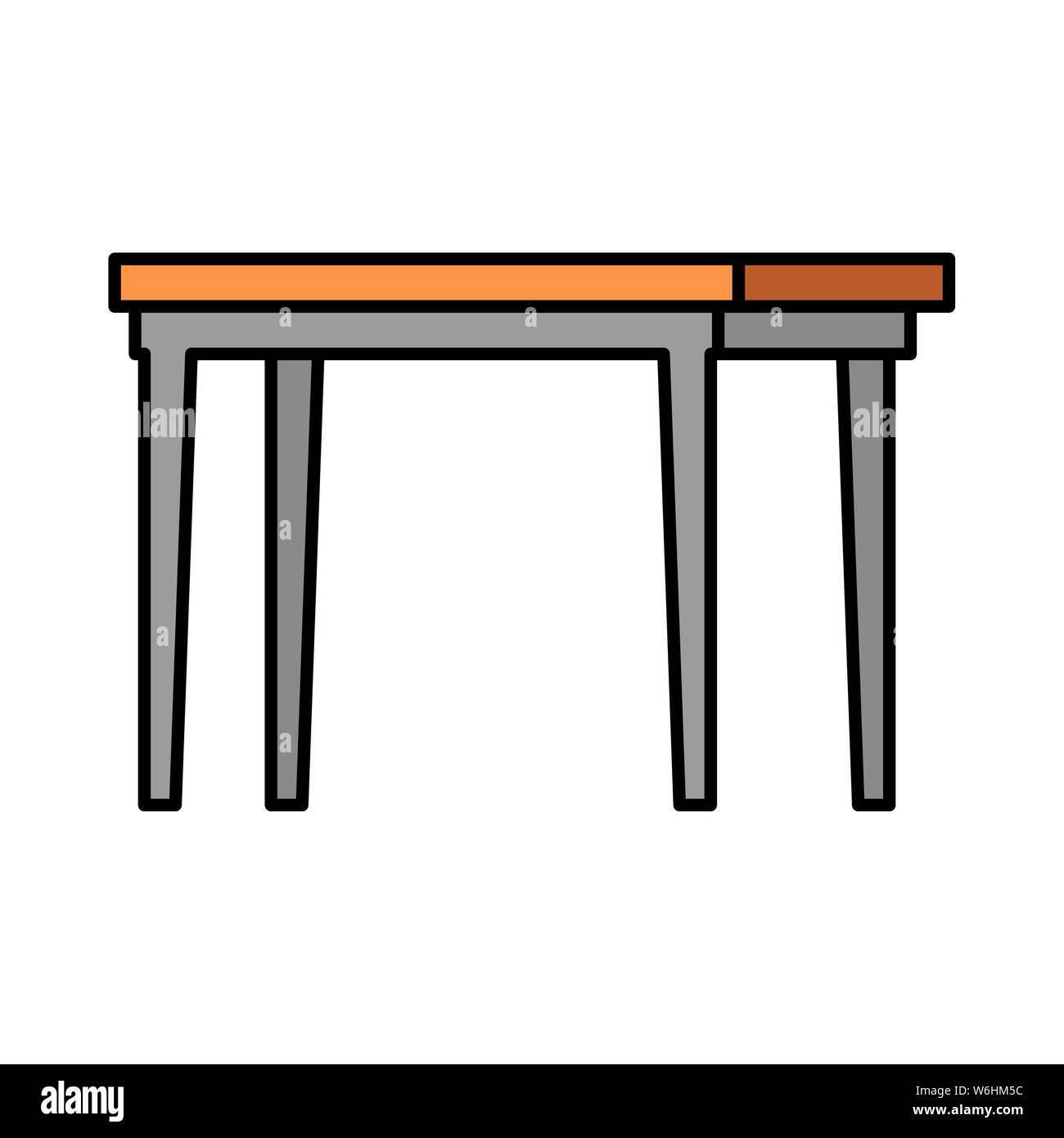 table wooden forniture isolated icon Stock Vector Image & Art - Alamy