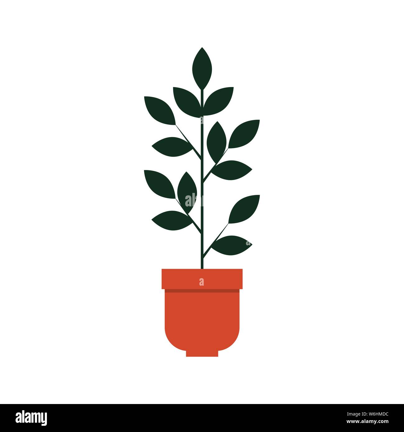 houseplant in pot natural icon Stock Vector Image & Art - Alamy
