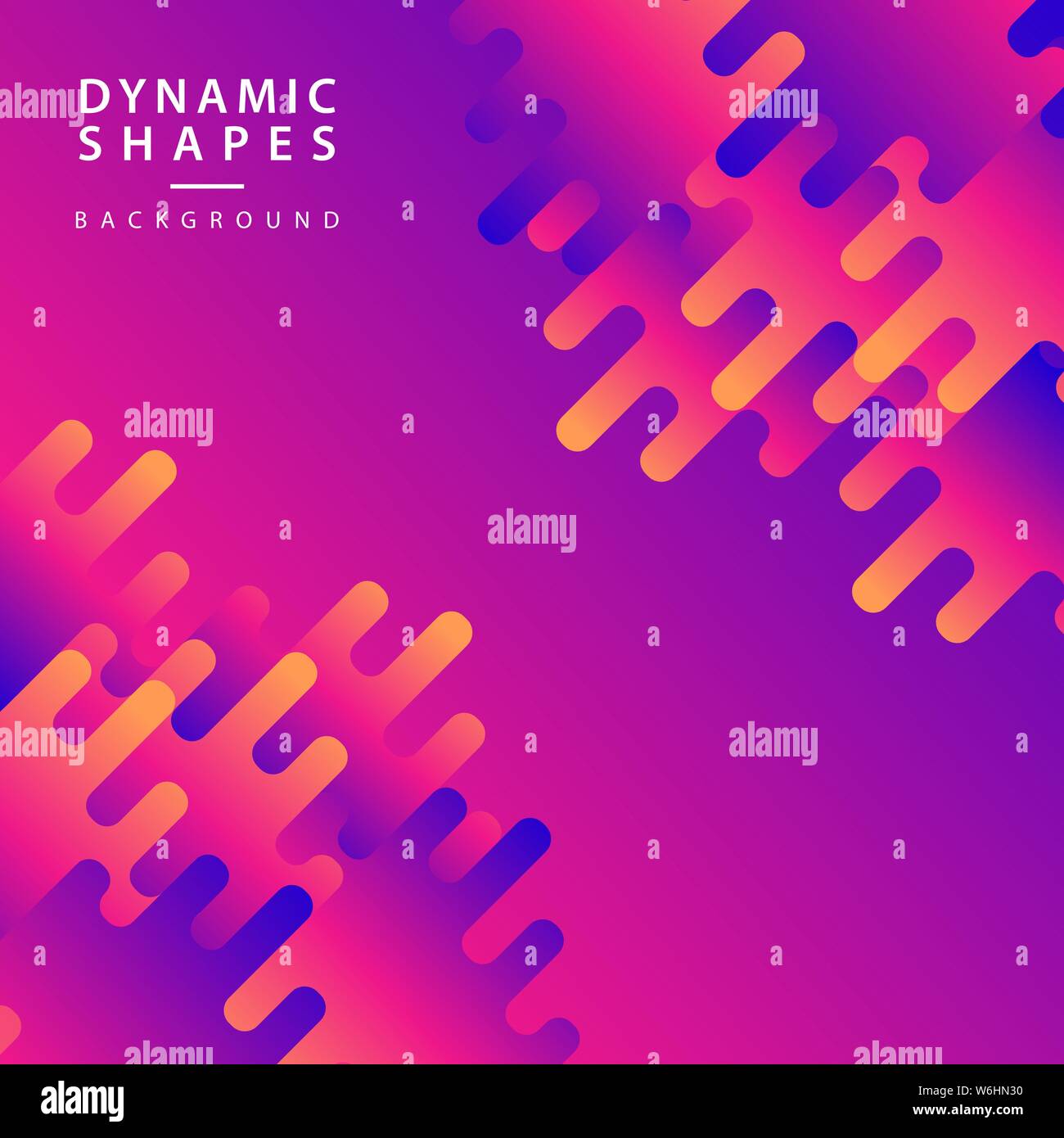 Modern Abstract dynamic shapes rounded lines background with Colorful