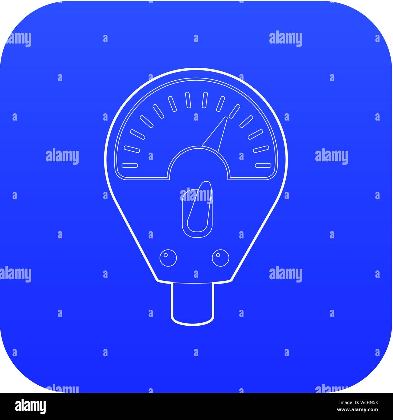 Parking meter icon blue vector Stock Vector