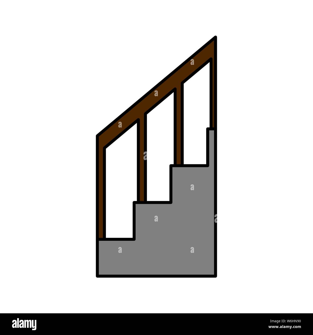 Modern iron stairs Stock Vector Images Alamy