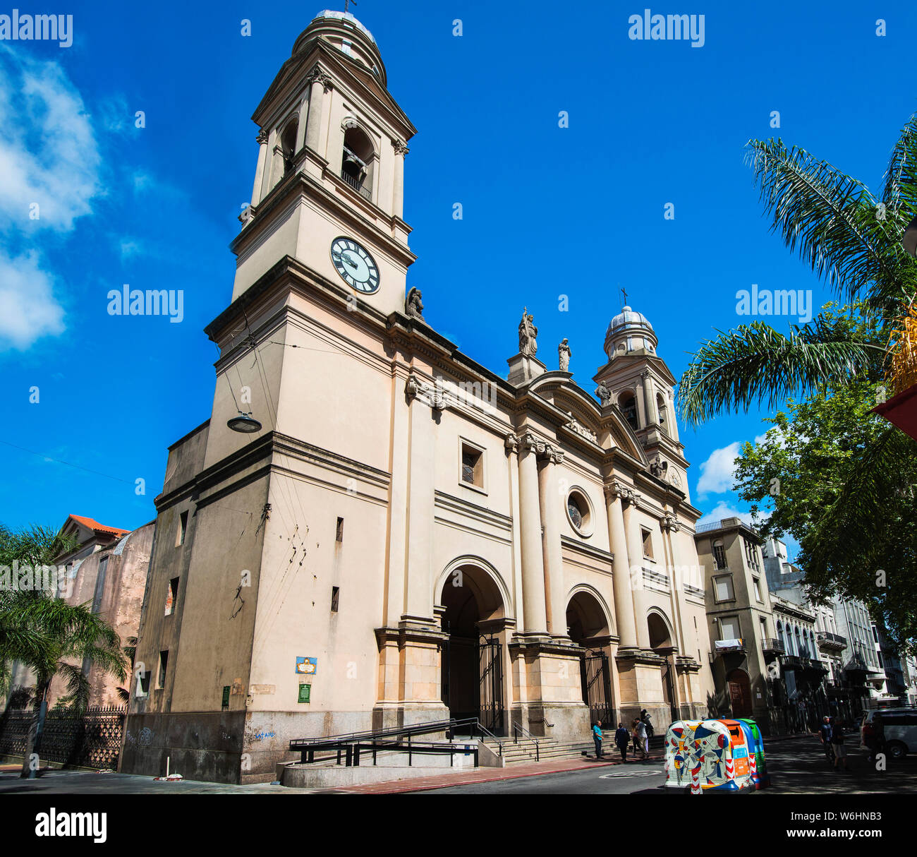 Montevideo Metropolitan Cathedral is the main Roman Catholic Church of Montevideo, and seat of its archdiocese, Montevideo, Uruguay. Stock Photo