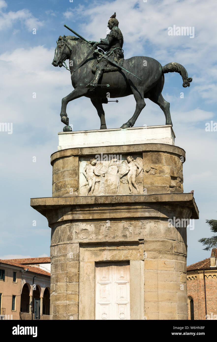 Equestrian statue of Gattamelata in Padua, Italy Stock Photo