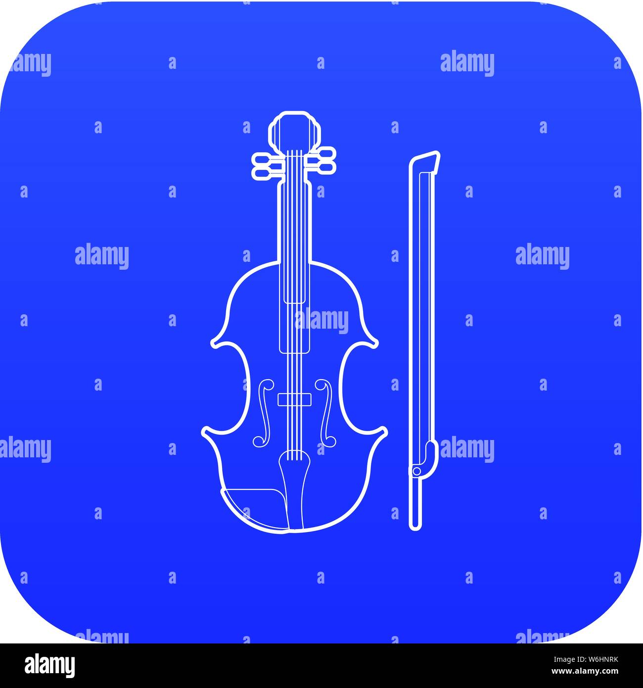 Contrabass icon blue vector Stock Vector