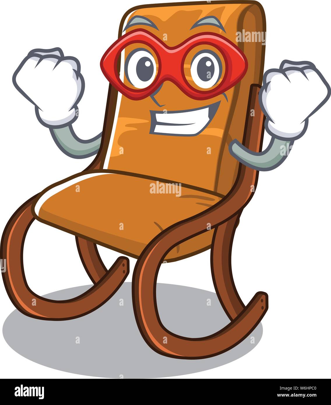 Super hero rocking chair isolated in the character Stock Vector Image
