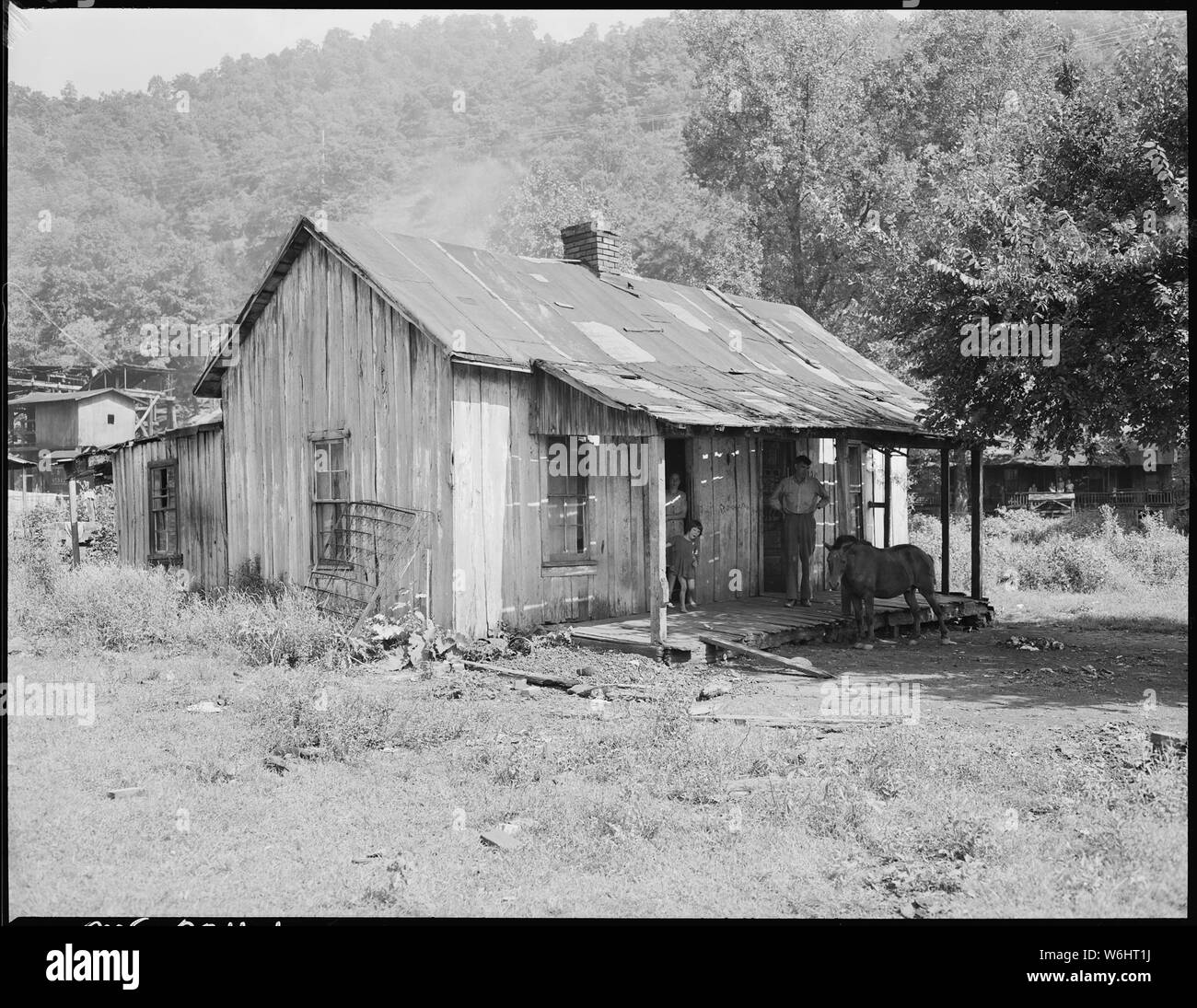 Houses which are rented to miners by an estate; they were formerly the