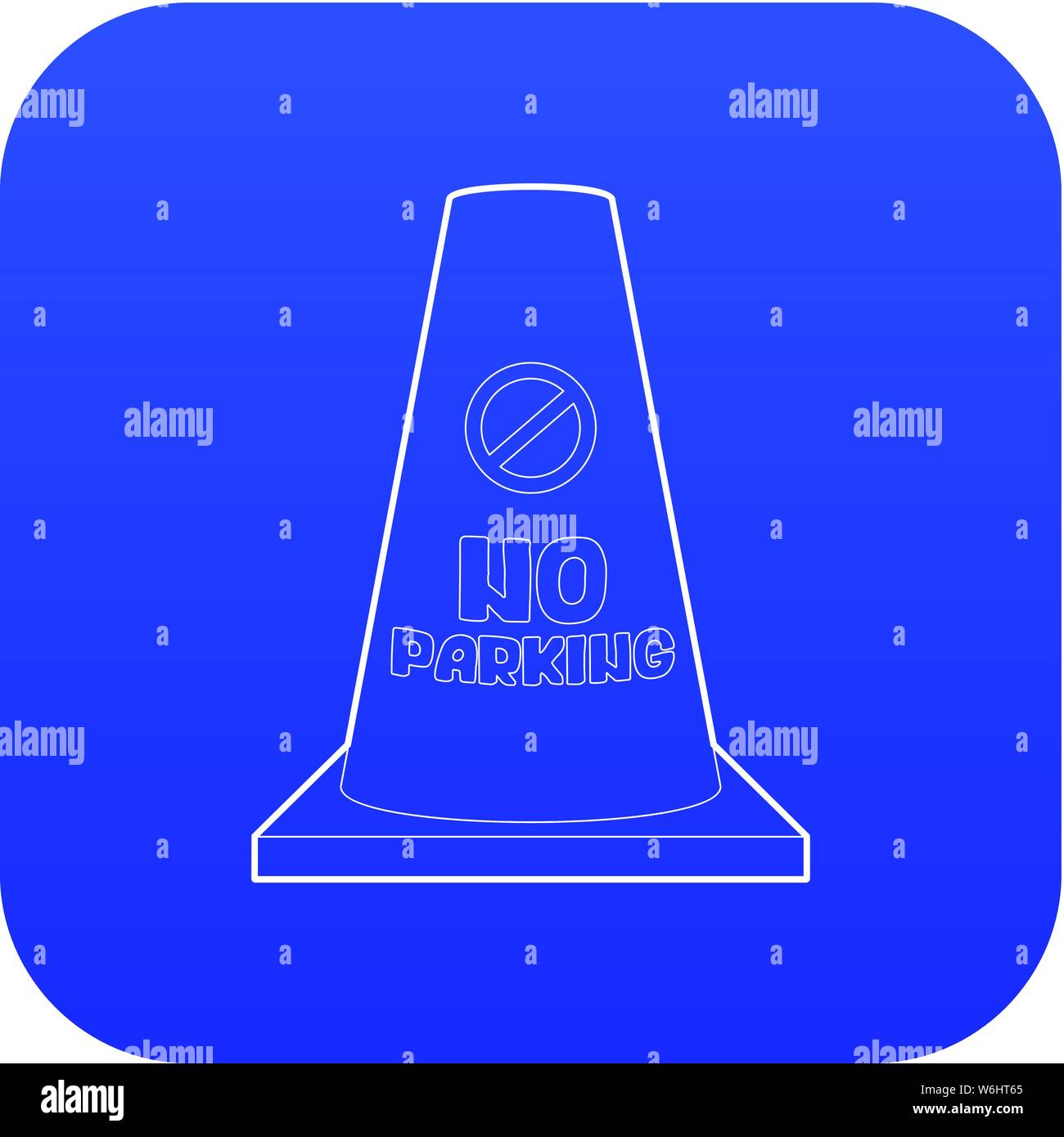 No parking cone icon blue vector Stock Vector Image & Art Alamy