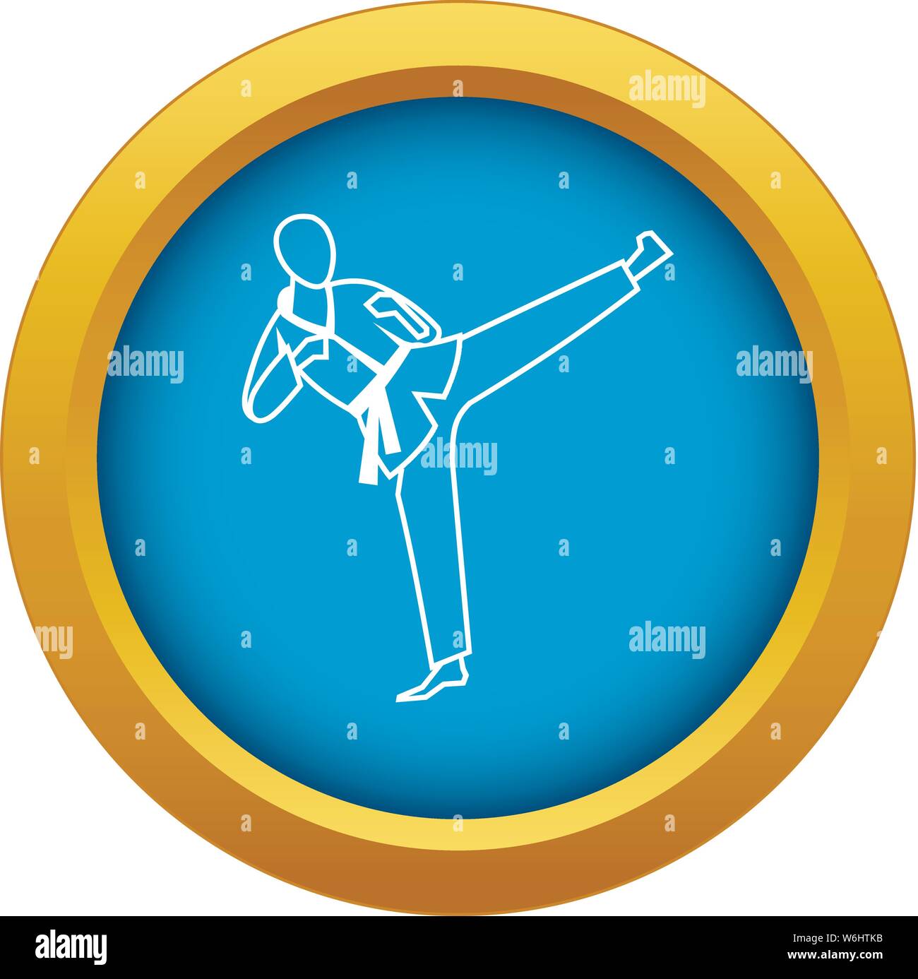 Wushu master icon blue vector isolated Stock Vector Image & Art - Alamy