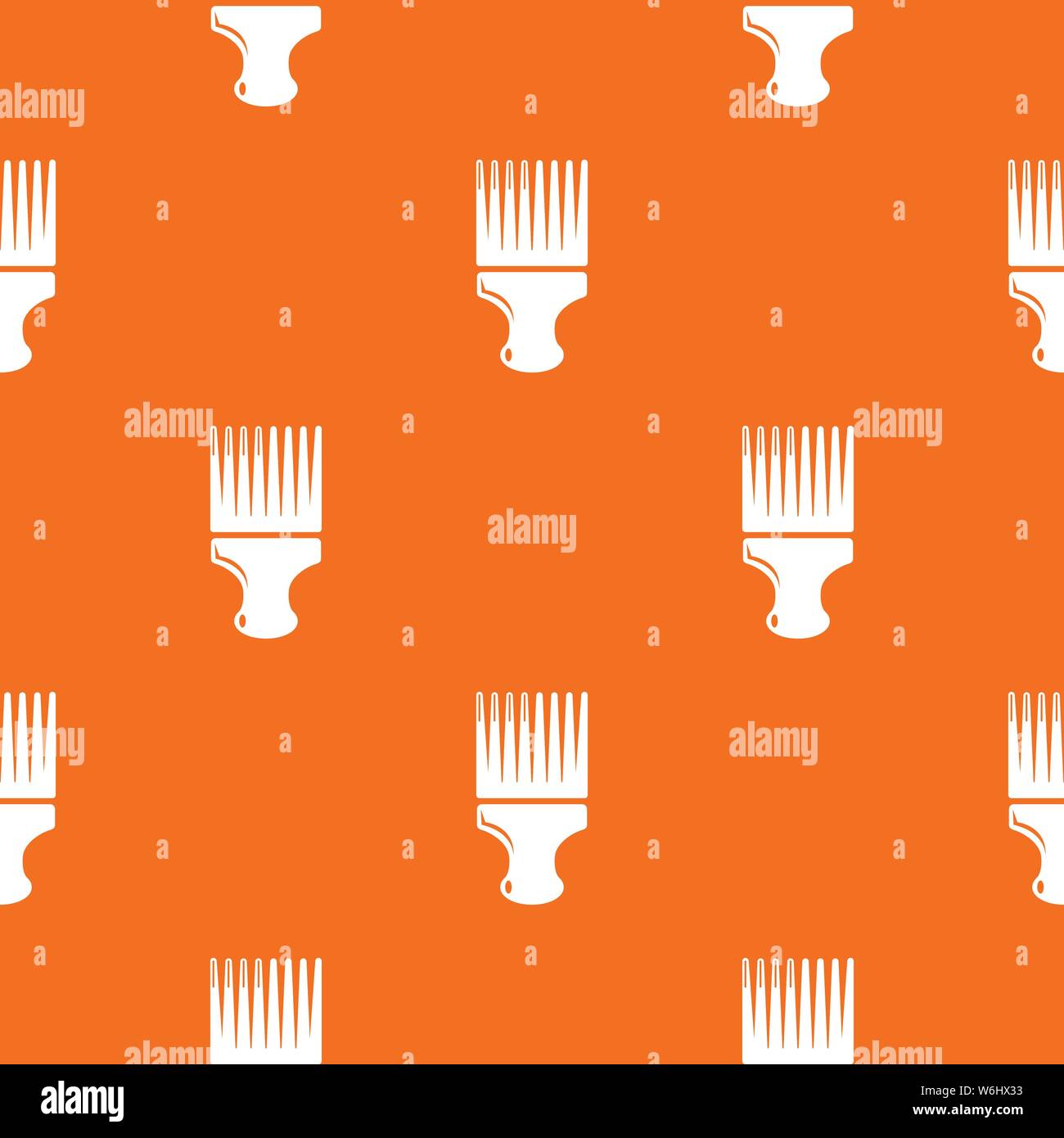 Haircut fix comb pattern vector orange Stock Vector