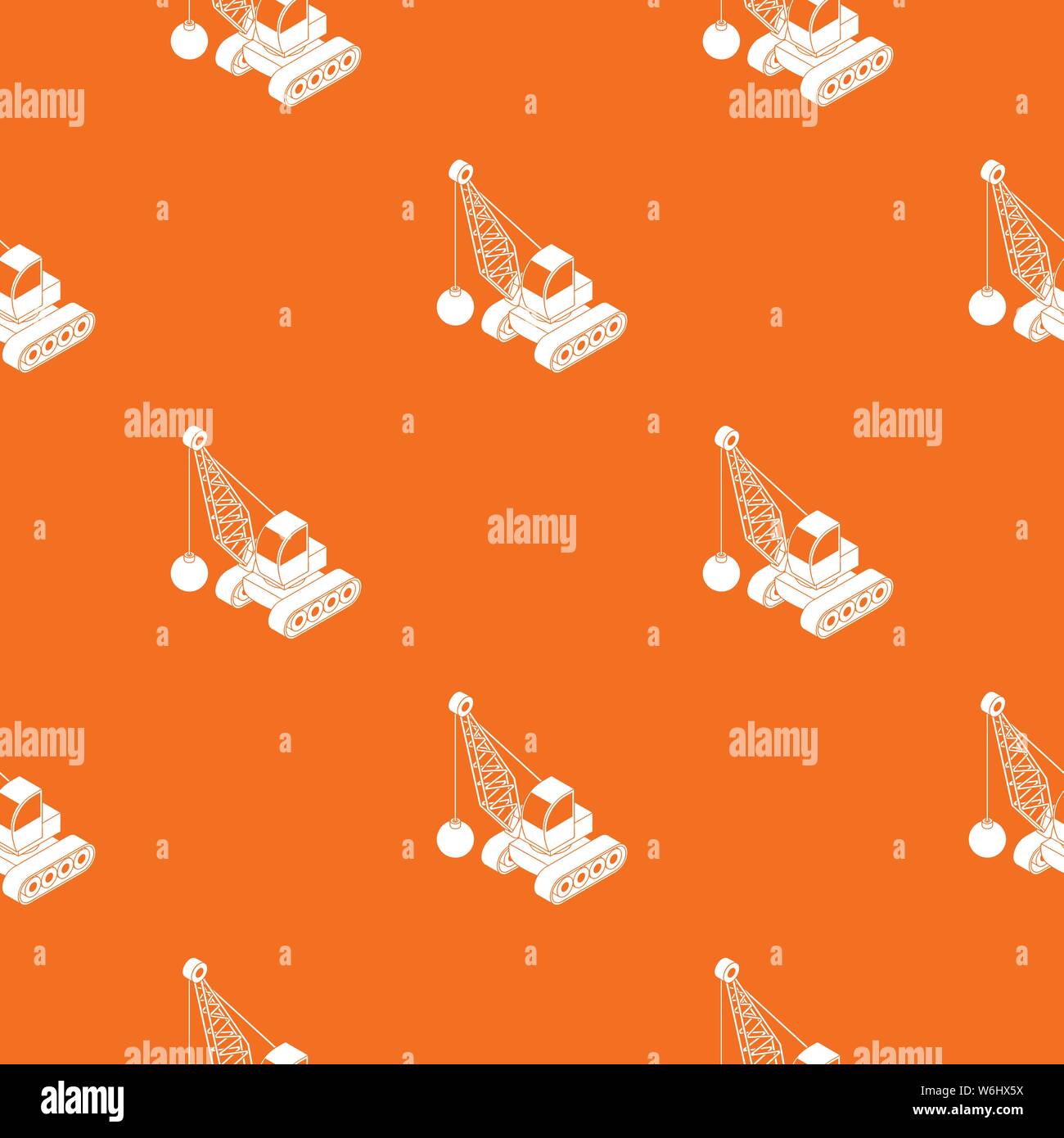 Demolish truck pattern vector orange Stock Vector