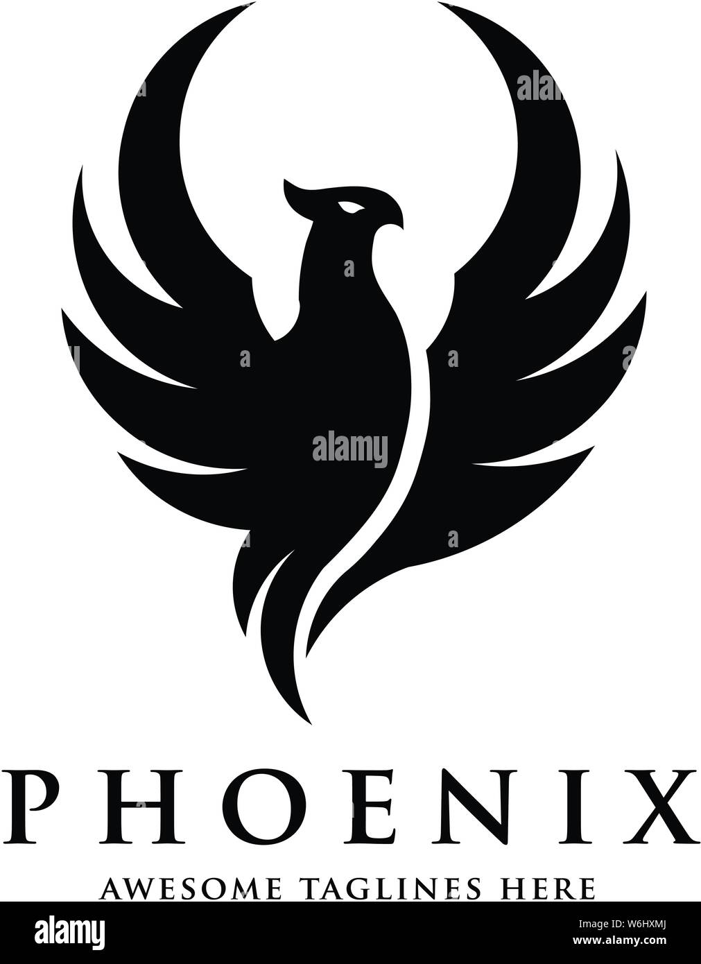 luxury phoenix logo concept, best phoenix bird logo design Stock ...