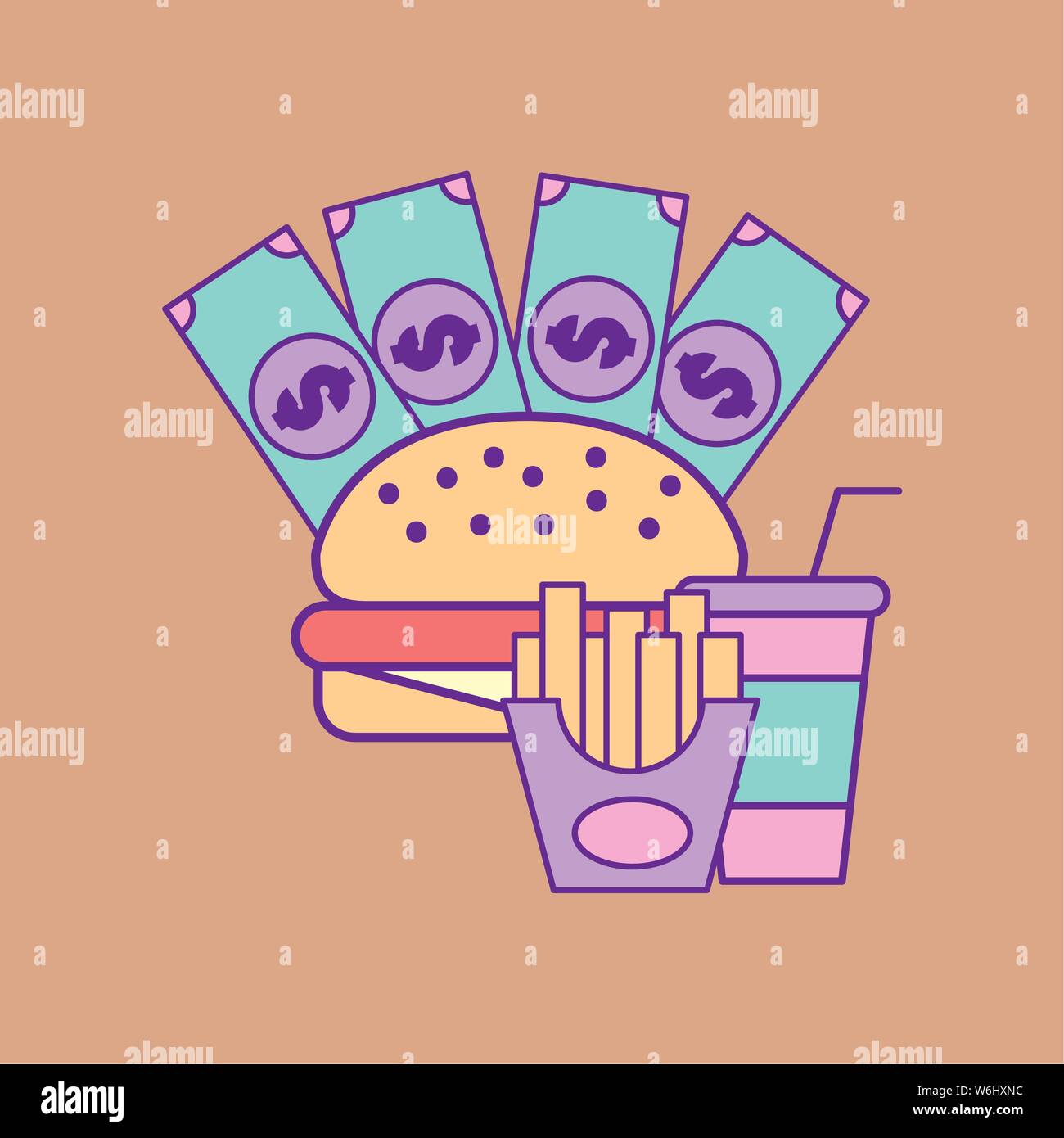 Fast food and hamburger vector design Stock Vector Image & Art - Alamy