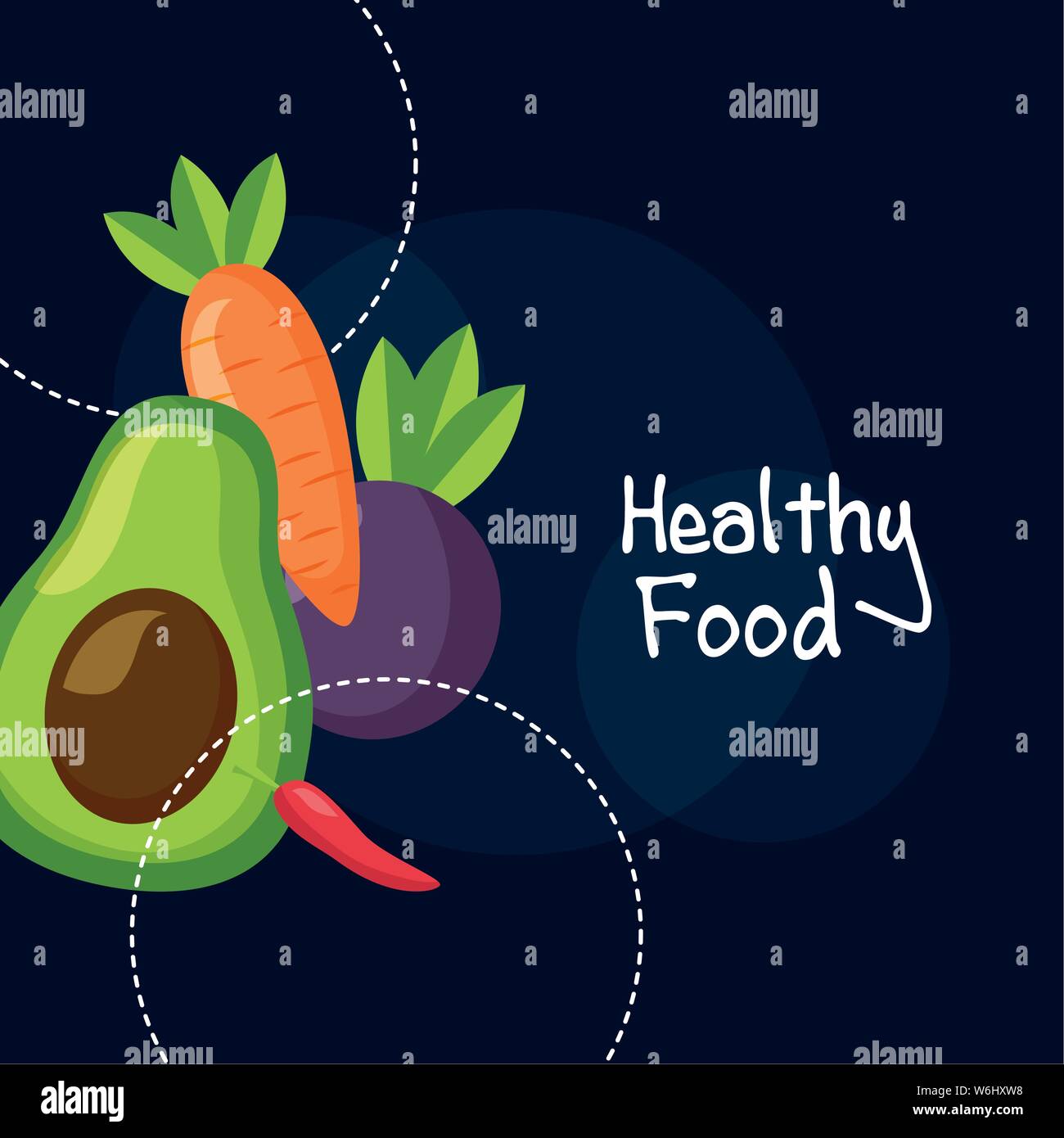 Healthy and organic food vector design Stock Vector Image & Art - Alamy