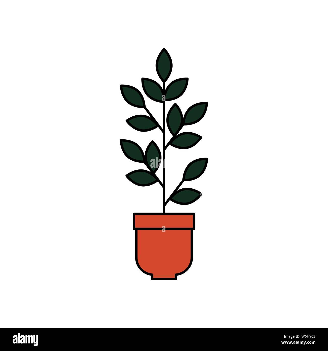 houseplant in pot natural icon Stock Vector Image & Art - Alamy