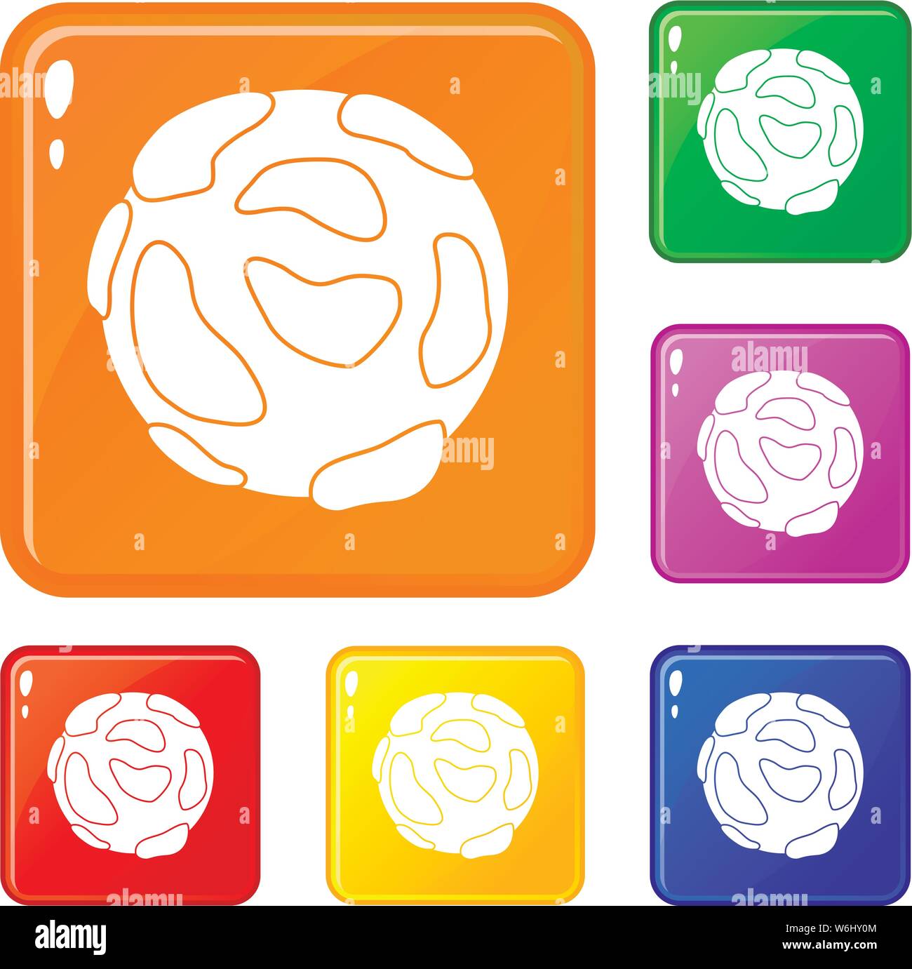 Beautiful planet icons set vector color Stock Vector Image & Art - Alamy