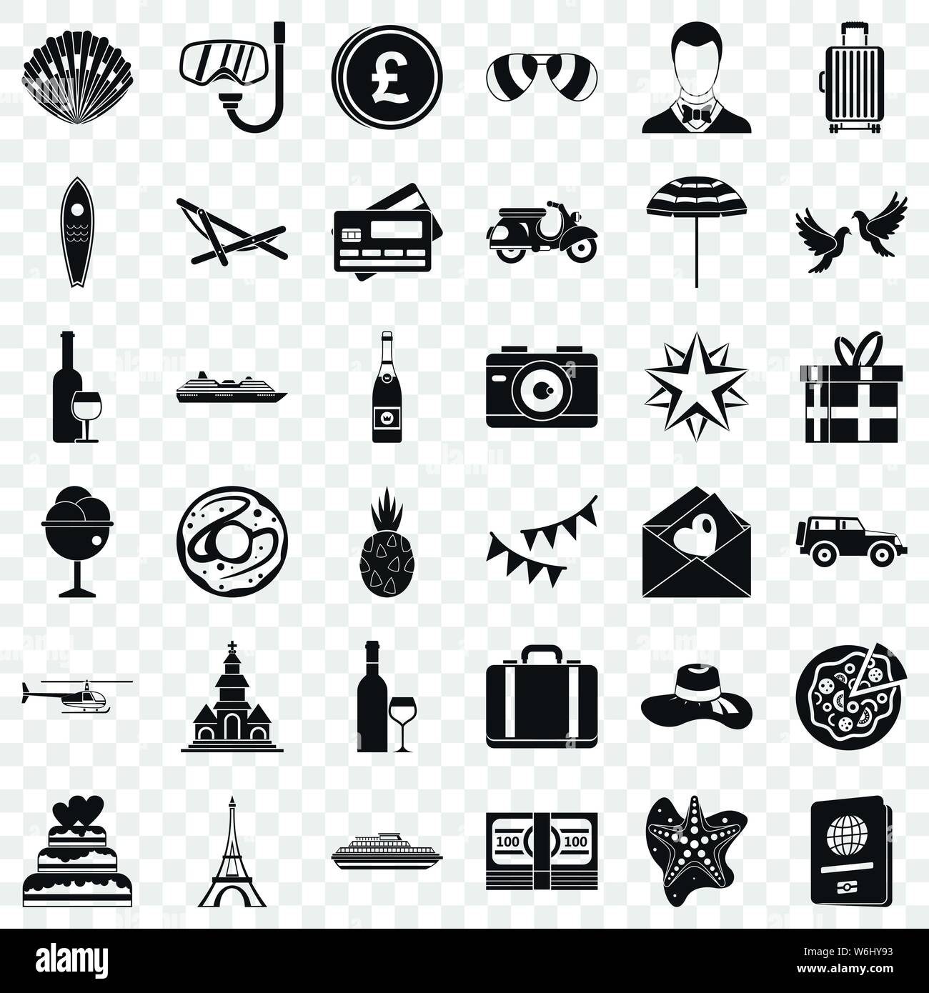 Heart icons set, simple style Stock Vector Image & Art - Alamy