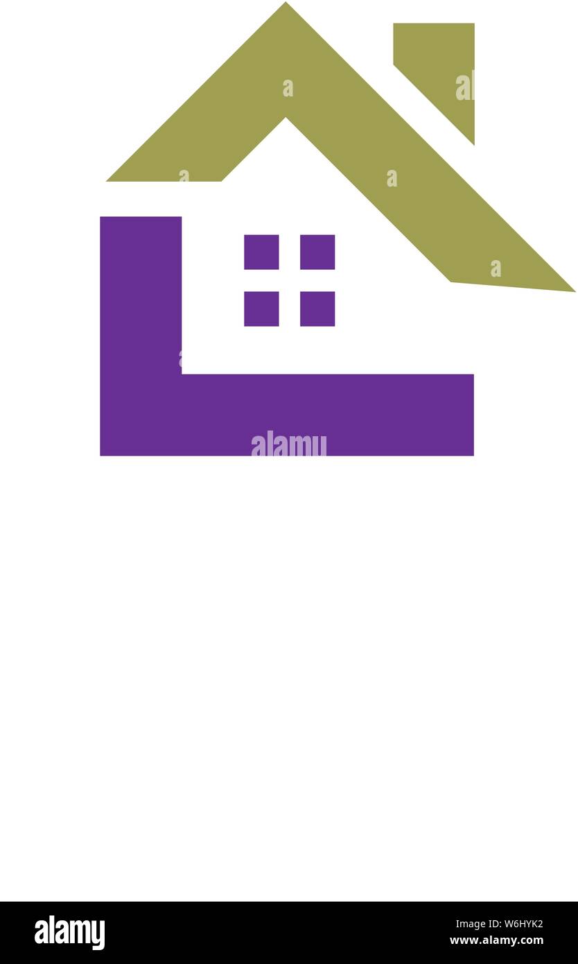 creative Real estate vector logo, simple Home with window logo Stock Vector
