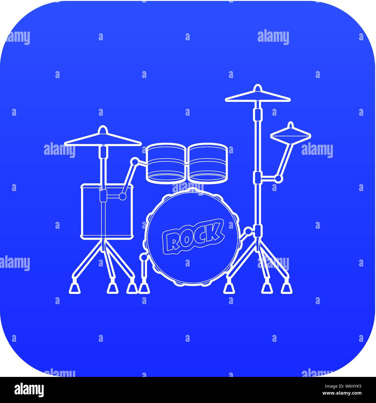 Drum icon blue vector Stock Vector Image & Art - Alamy